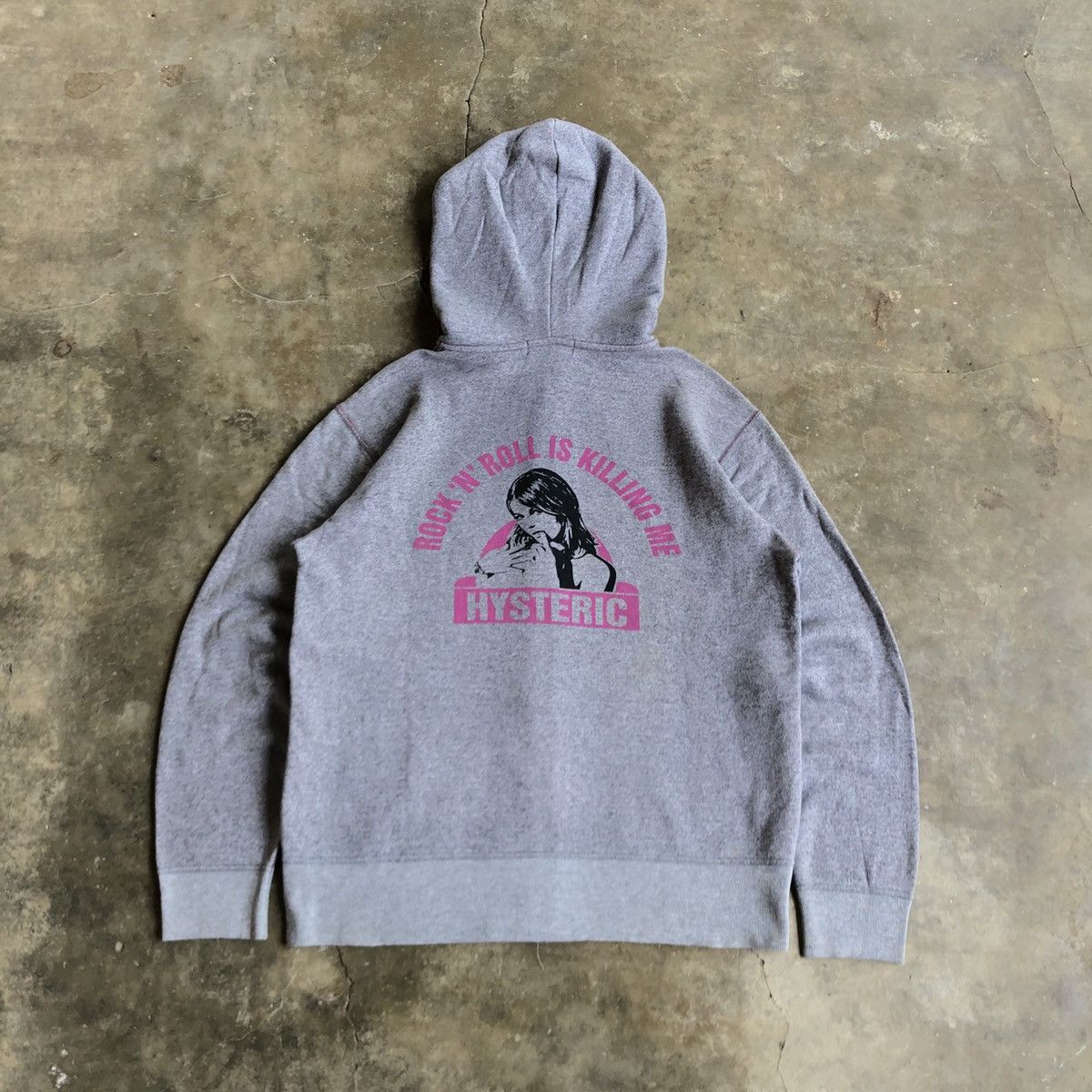 Hysteric Glamour Hysteric Glamour “RocknRoll” Reversible Ziphoodie Grey/Pink Size US L / EU 52-54 / 3 - 1 Thumbnail