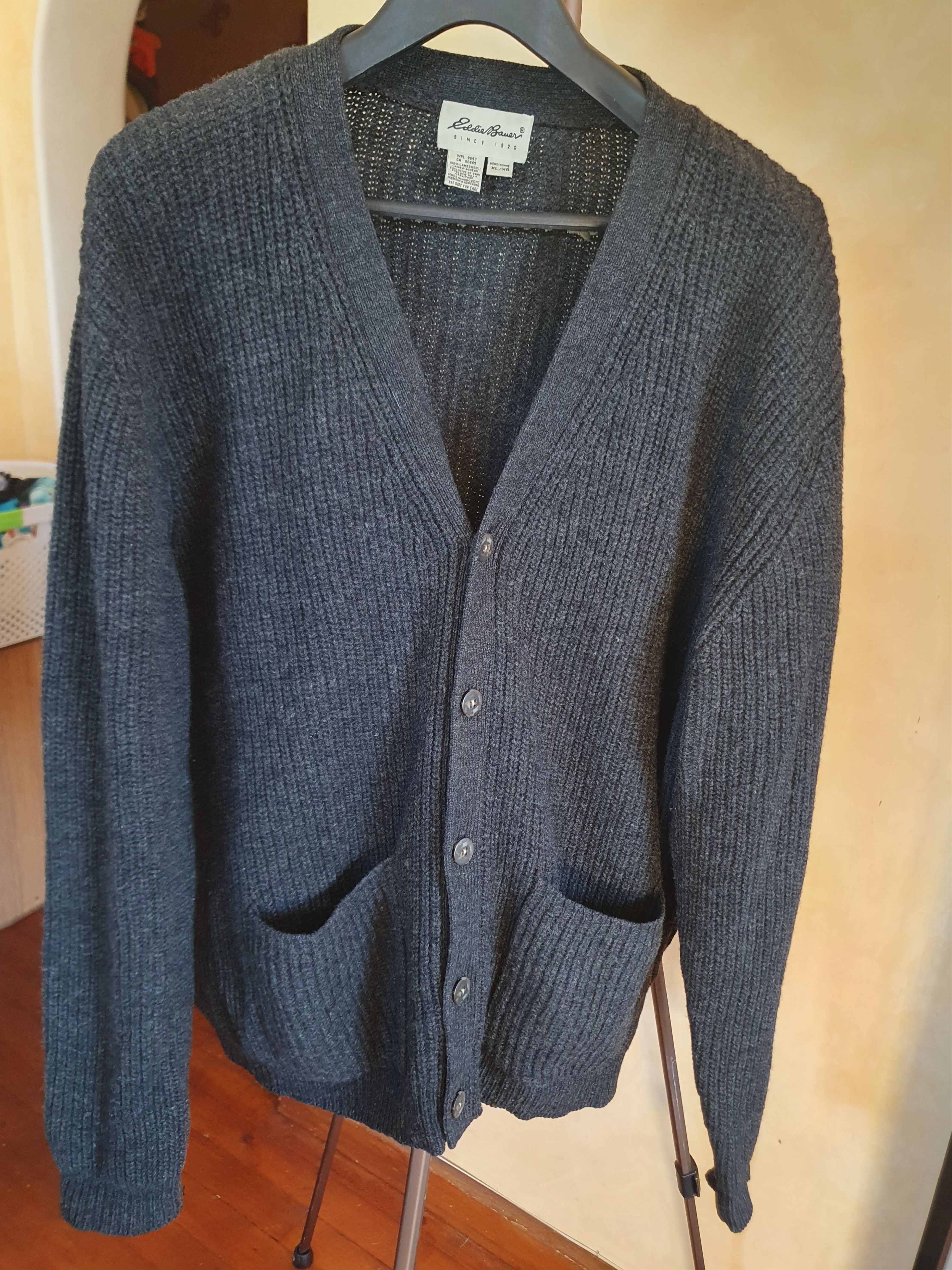 Eddie Bauer Eddie Bauer Lambswool Cardigan Cable Knit sz XL Size US XL / EU 56 / 4 - 2 Thumbnail