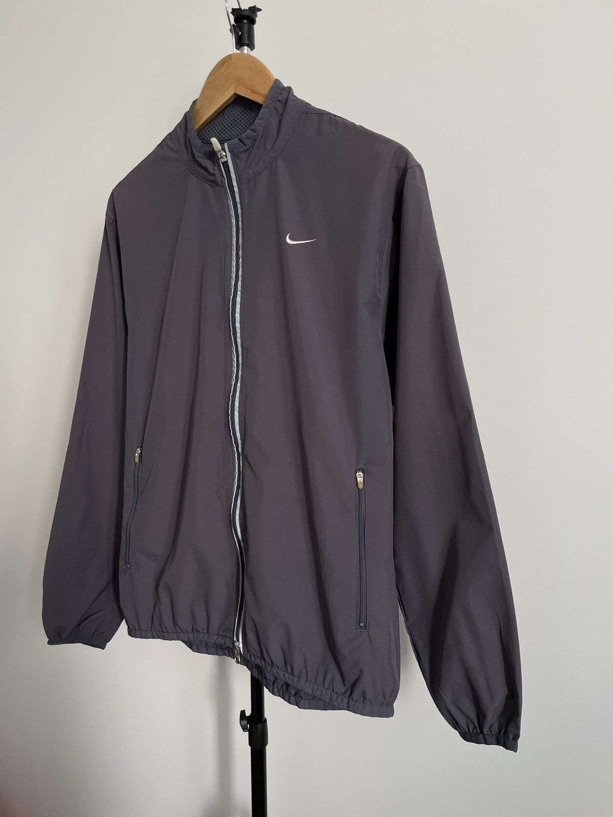 Nike Vintage 00’s Nike Y2K Gray Track Jacket Swoosh RARE Size US S / EU 44-46 / 1 - 3 Thumbnail