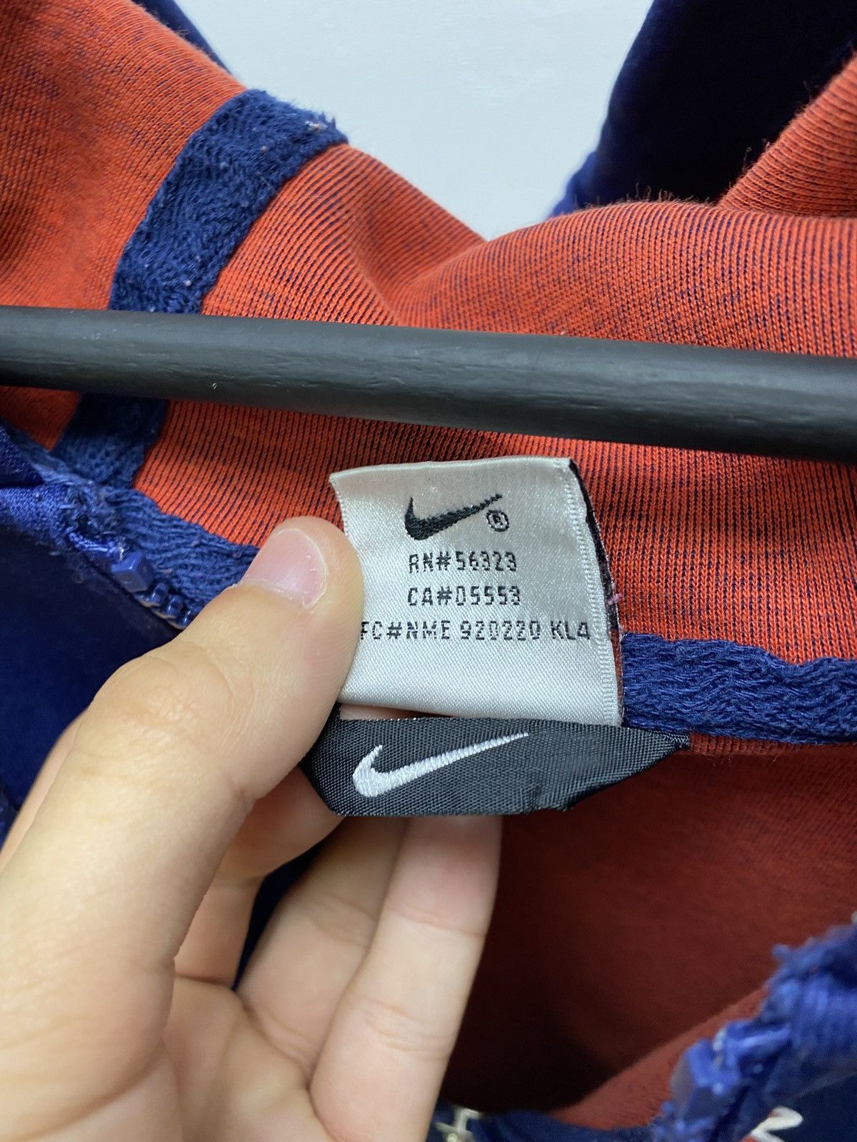Nike × Vintage 90s NIKE Zip HOODED Y2k CENTRAL HOODIE Size US L / EU 52-54 / 3 - 11 Thumbnail