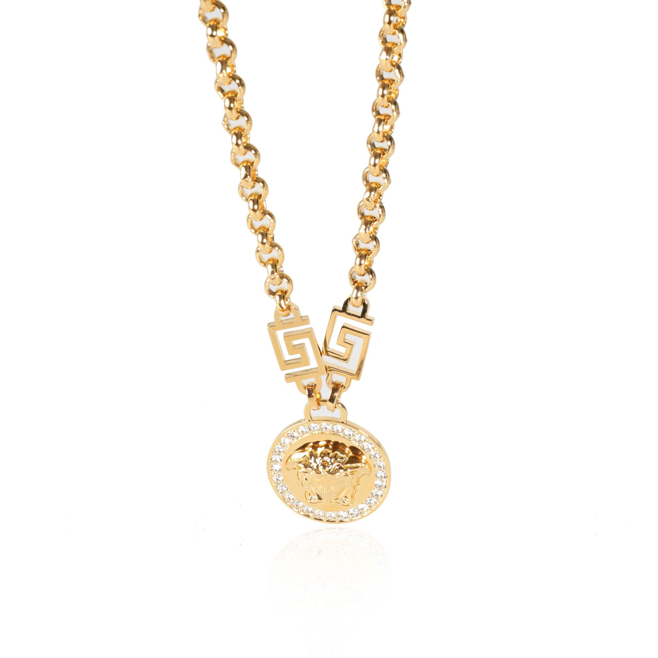 image of Versace Icon Medusa Necklace in Silver, Women's