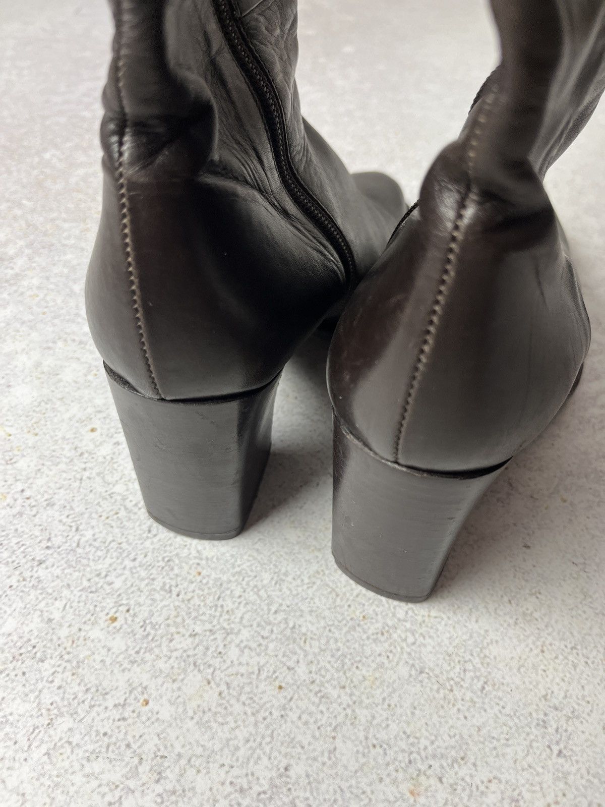 Bally Bally Knee-High Boots Folaga Square Toe Luxury Made In Italy Size US 9.5 / IT 39.5 - 4 Thumbnail
