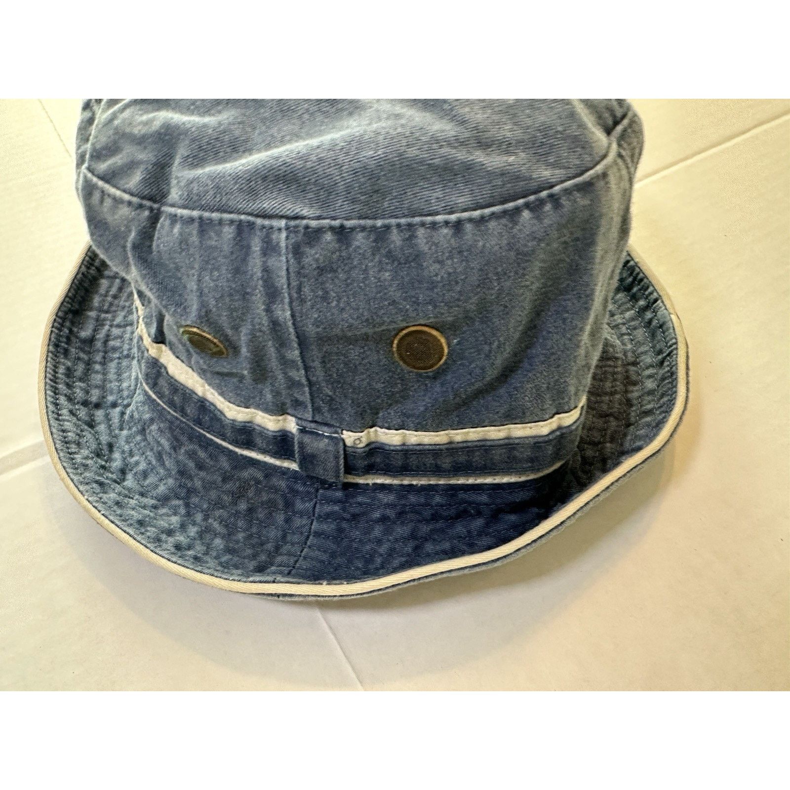 Panama Jack Panama Jack Blue Denim Bucket Sun Hat Vinted LR Cotton Size ONE SIZE - 9 Thumbnail