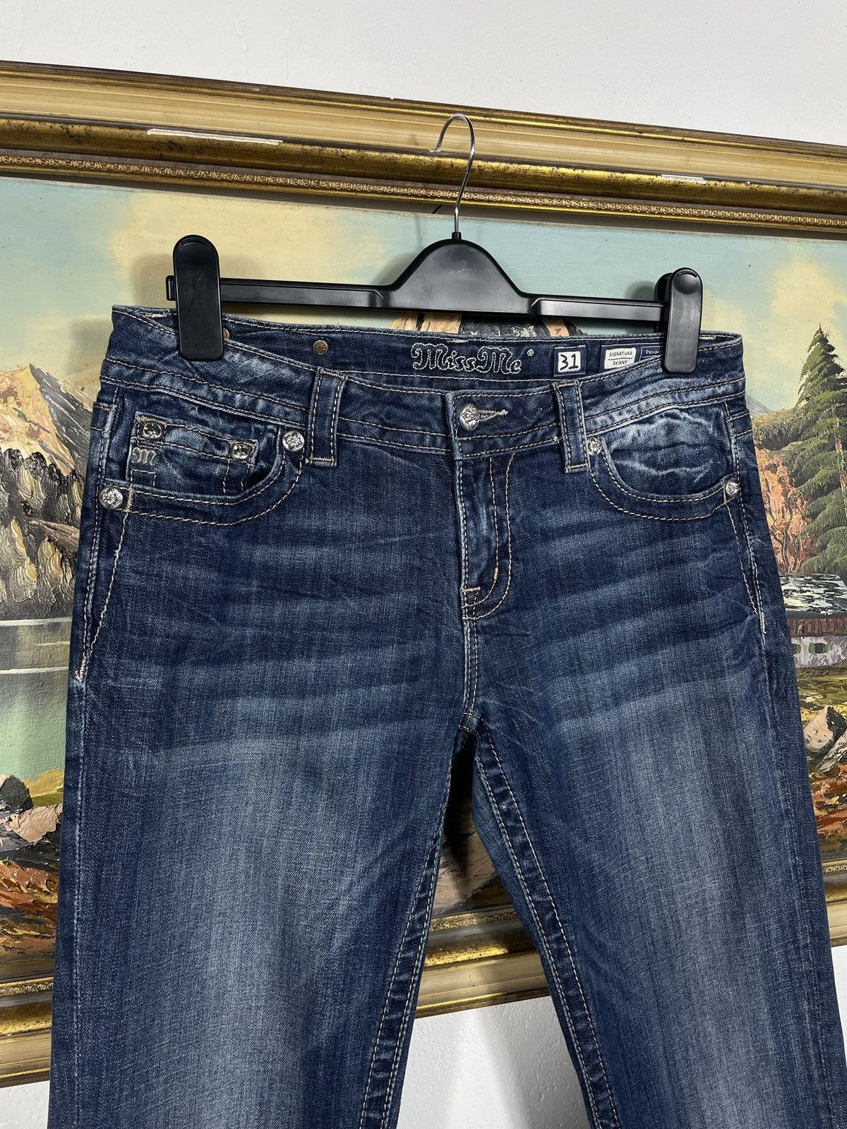 Miss Me × Rock Revival × True Religion Miss Me Vintage Y2k Avant Garde Denim Jeans Trousers Pants Size 31" - 6 Thumbnail