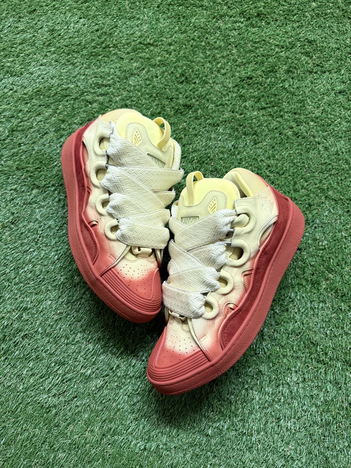Lanvin Lanvin Curb Sneaker ‘Red Yellow’ Size US 9 / EU 42 - 1 Thumbnail