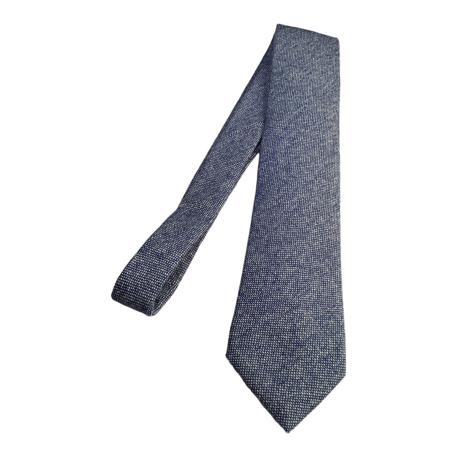 Isaia ISAIA NAPOLI 7FOLD Blue Cashmere Tie Made In Italy W: 3.2" Size ONE SIZE - 5 Thumbnail