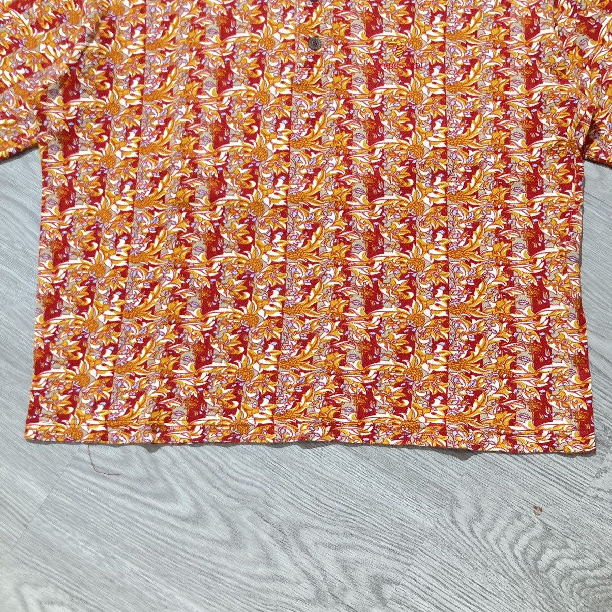 Trussardi 🇮🇹 1990s Vintage Trussardi Flower Motif Polo Tshirt Luxury Size US XL / EU 56 / 4 - 8 Thumbnail
