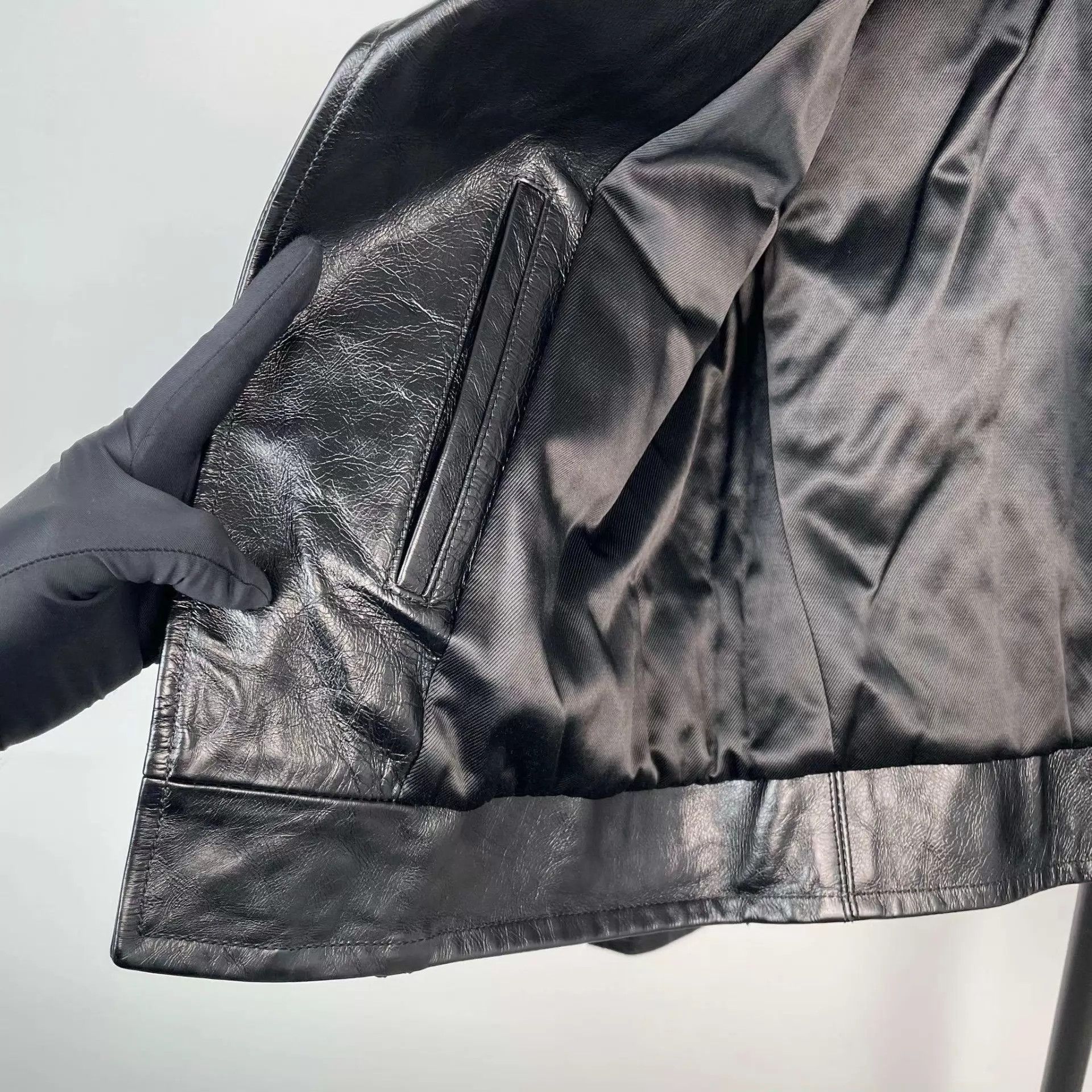 Saint Laurent Paris YSL black leather jacket Size XS / US 0-2 / IT 36-38 - 8 Thumbnail