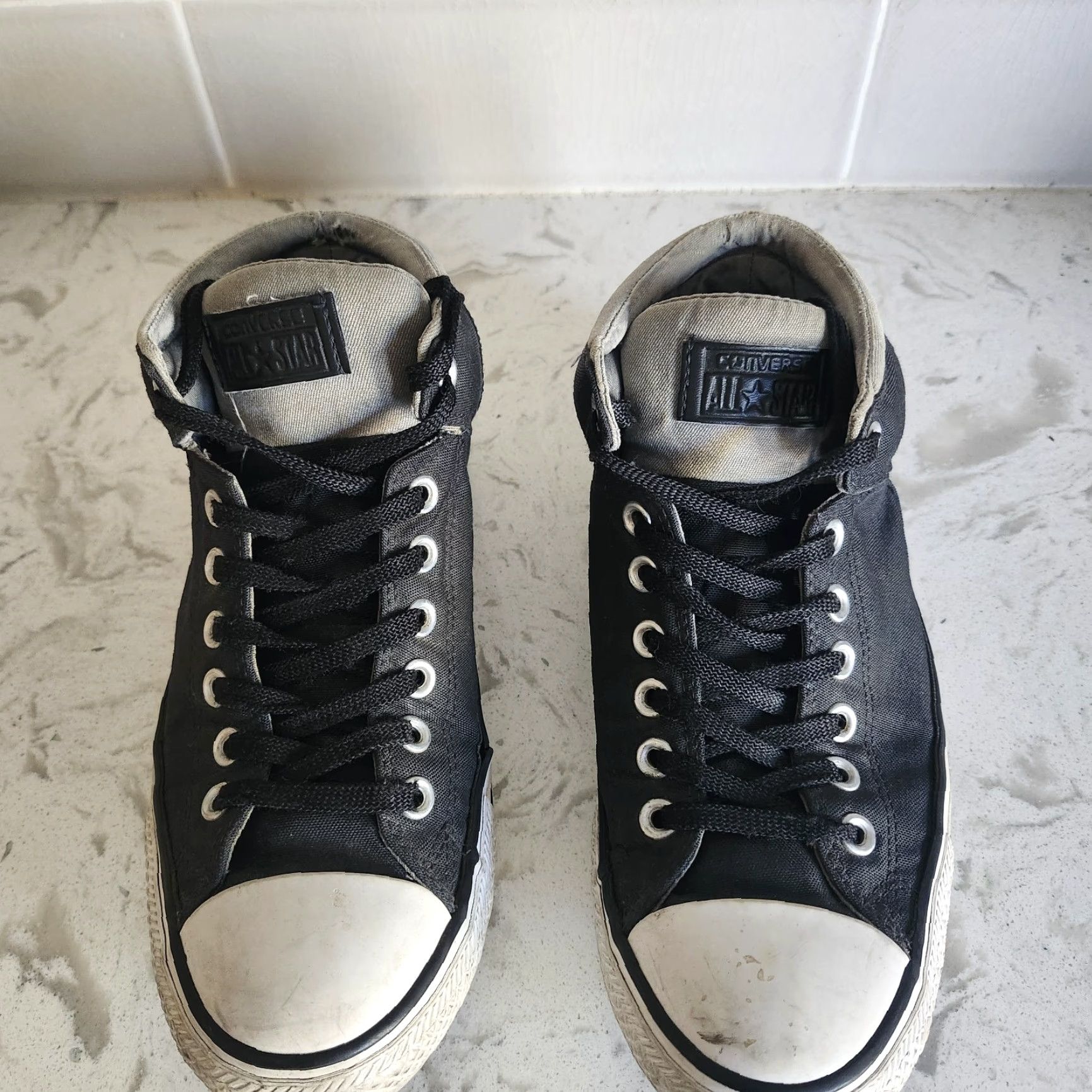 Converse Converse All Star High Top Cordura Black 157451C 8M Men Sneaker Lace Up Casual Workwear Activewear Size US M / EU 48-50 / 2 - 5 Thumbnail