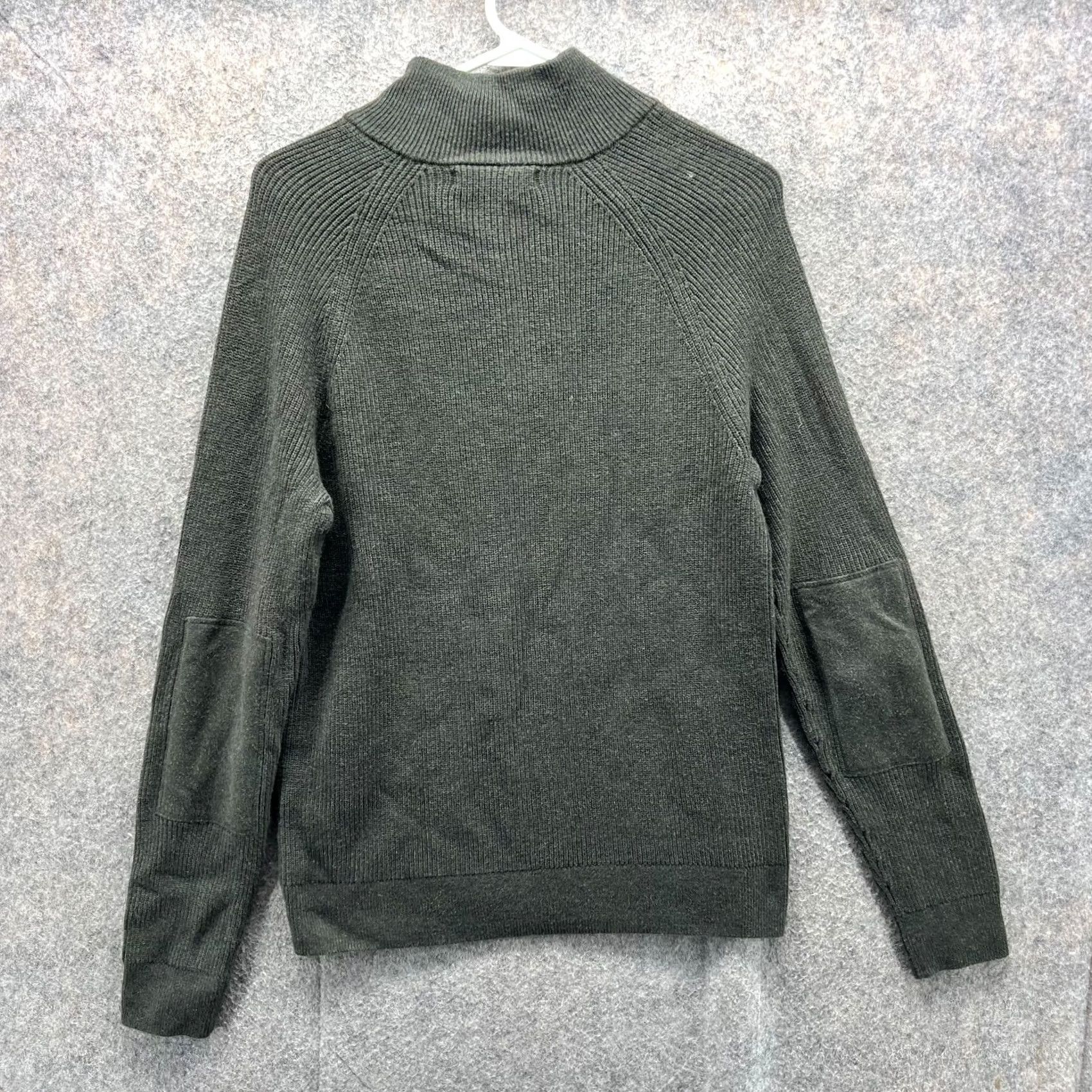 Banana Republic Banana Republic Sweater Mens Medium Olive Green Quarter Zip Pullover Fleece - Size US M / EU 48-50 / 2 - 2 Thumbnail