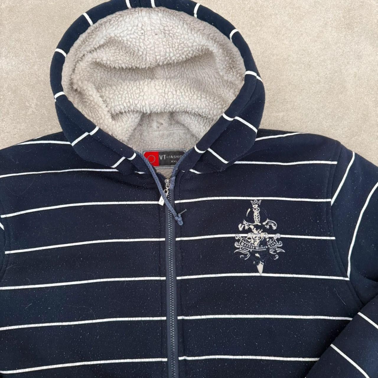 Vintage Vintage 90s Opium Affilaction Zip Up Hoode Sherpa Linned Size US XL / EU 56 / 4 - 7 Thumbnail