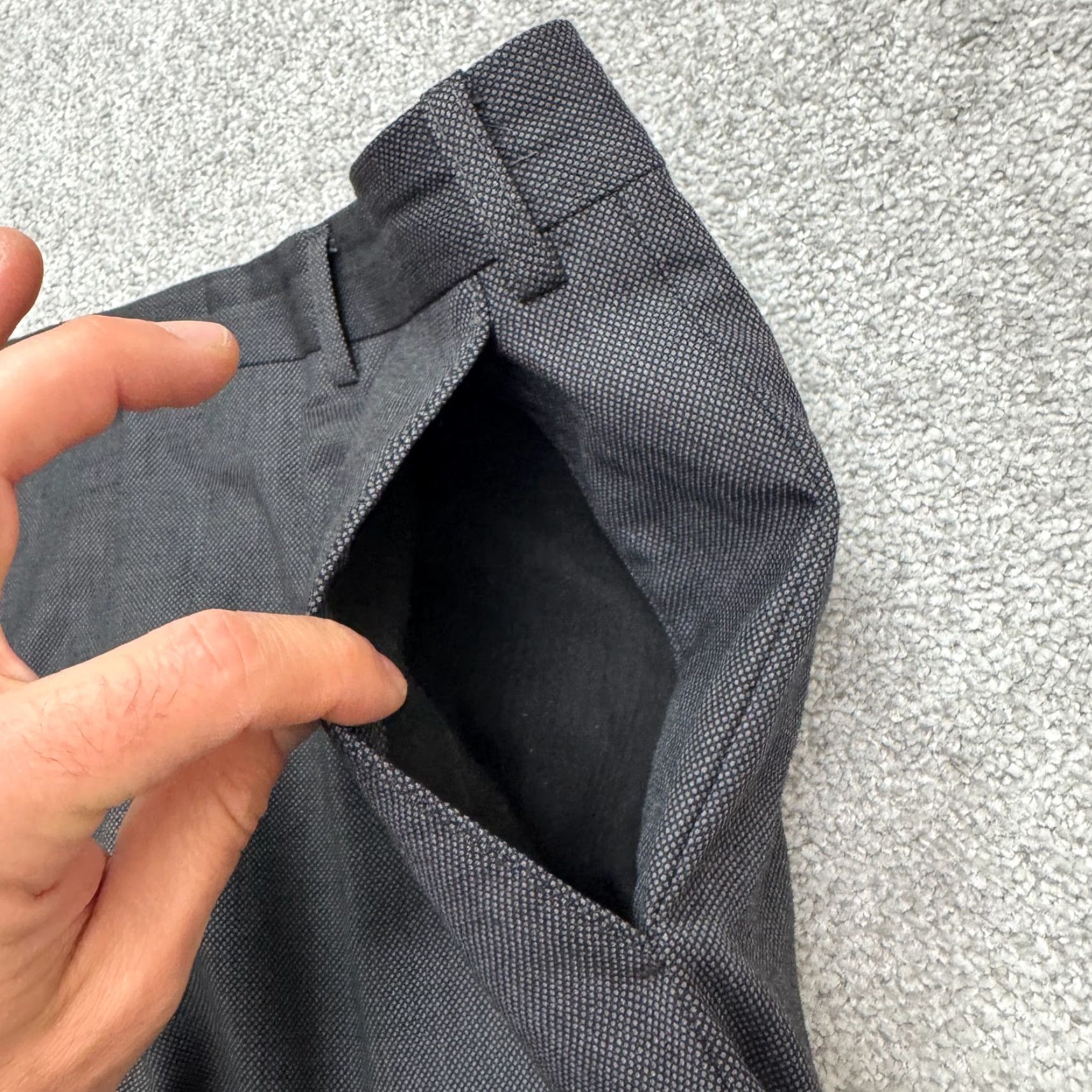 Vintage VINTAGE Linea Naturale Wool Dress Pants Mens 38 Black Straight Leg Italy Business Classic Size US 38 / EU 54 - 3 Thumbnail
