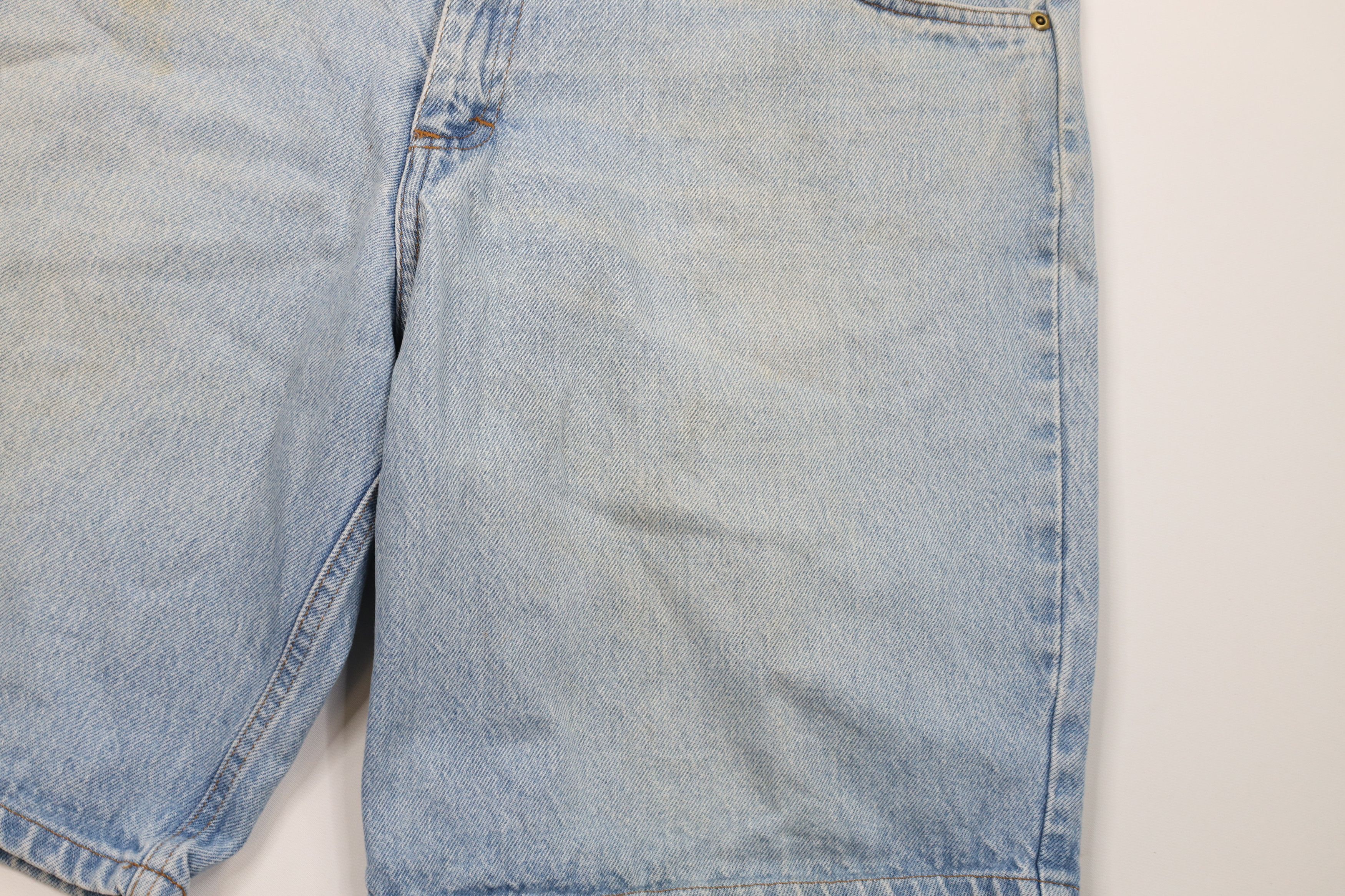 Vintage Vintage 90s MLB Baseball Spell Denim Jean Shorts Jorts USA Size US 36 / EU 52 - 6 Thumbnail