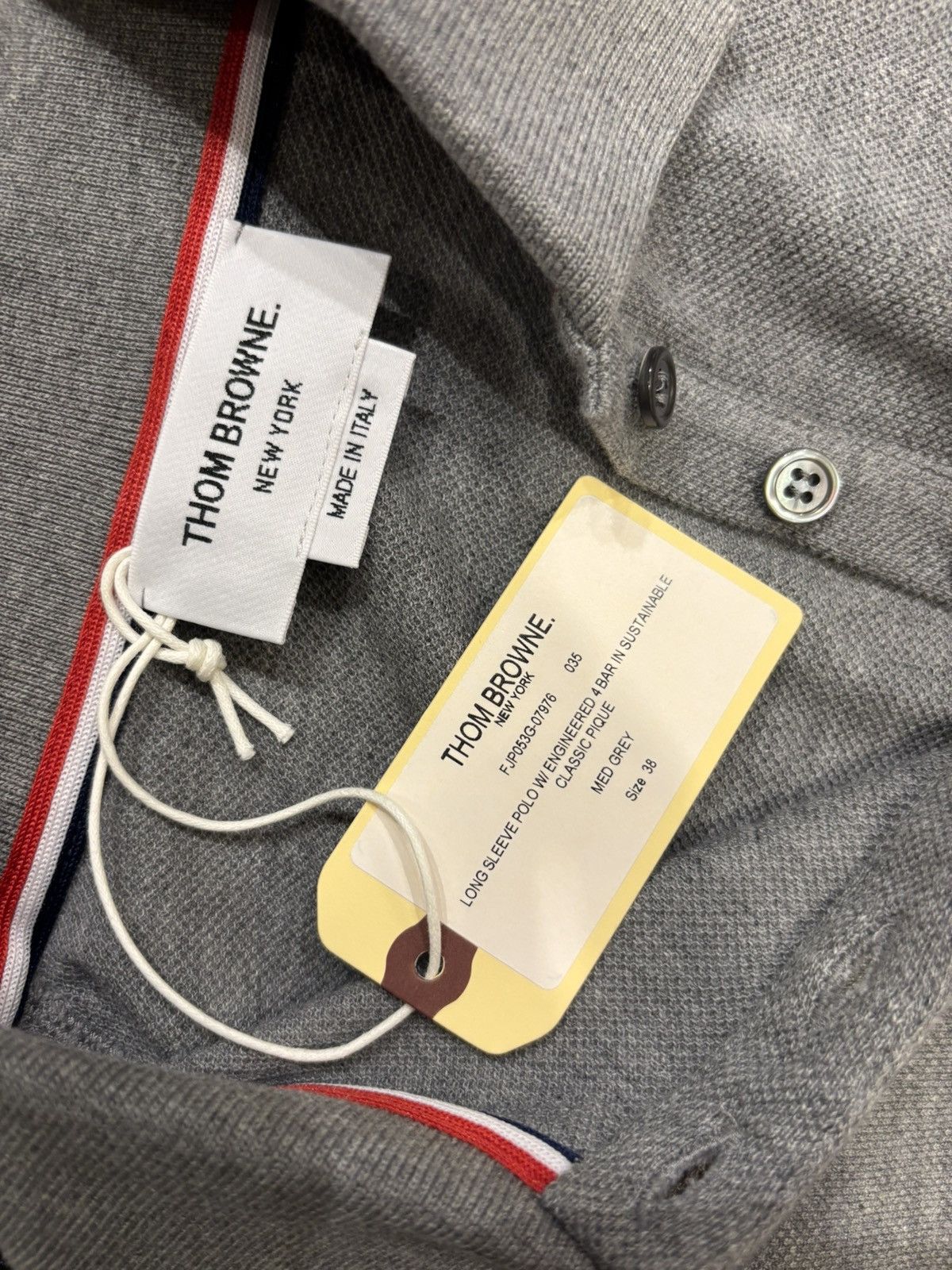Thom Browne Thom Browne Longsleeve Polo Size US XXS / EU 40 - 3 Thumbnail