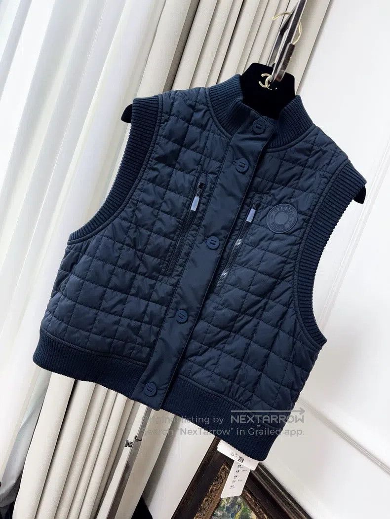 Hermes Hermes Dark Blue Plaid Cotton Vest Jacket Size XS / US 0-2 / IT 36-38 - 1 Thumbnail