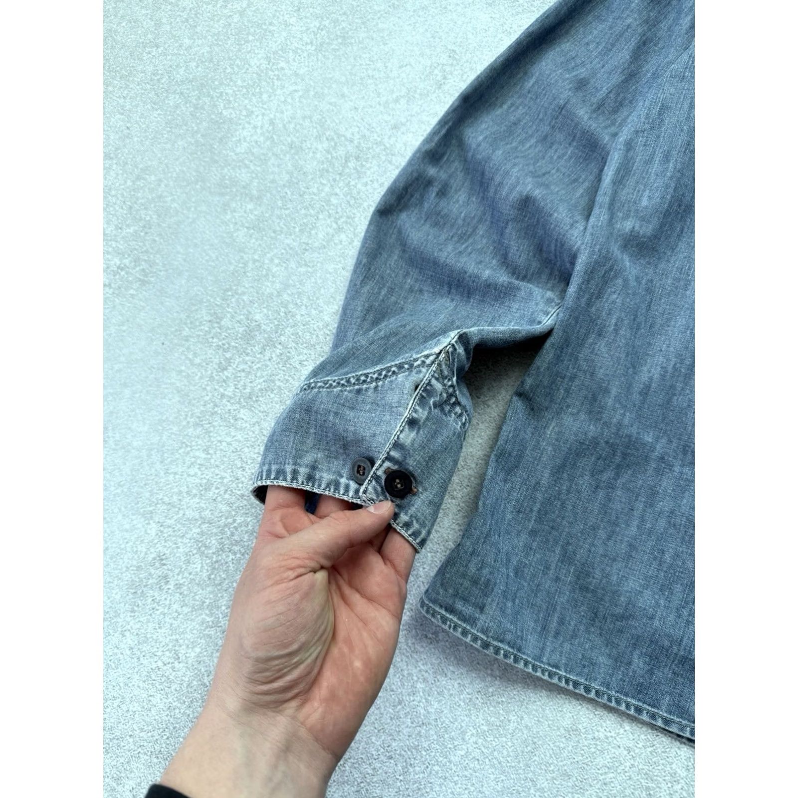 Diesel VINTAGE Diesel Button Up Denim Shirt Pocket Workwear Blue Men’s L Shirt Size US L / EU 52-54 / 3 - 7 Thumbnail