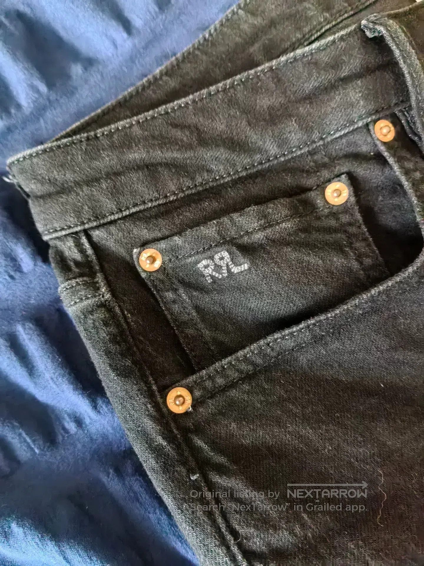 RRL Ralph Lauren Double RL Black Selvedge Denim Jeans. Size US 32 / EU 48 - 4 Thumbnail
