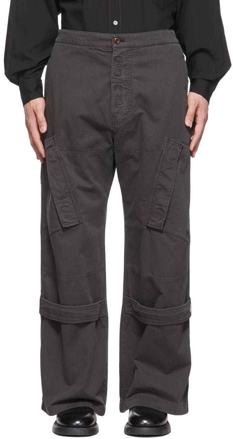 Acne Studios Acne Studios Chevron 6 Pocket Cargo Pants Washed Anthracite Size US 34 / EU 50 - 1 Thumbnail