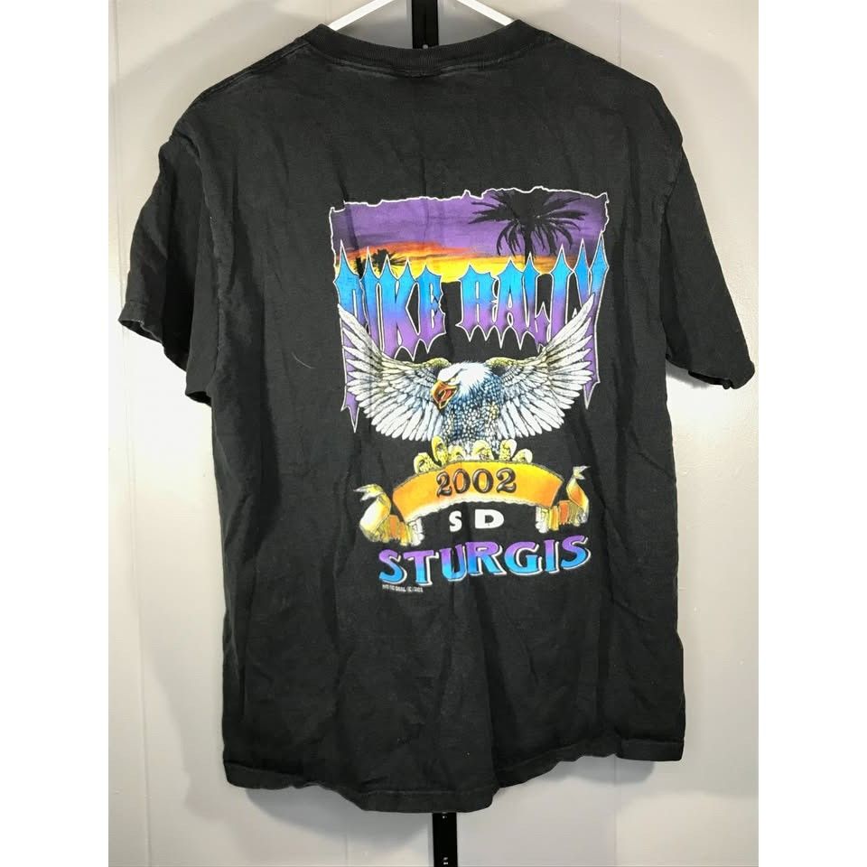 Other Vintage Sturgis Bike Rally Motorcycle Eagle Grunge Mens Tshi Size US L / EU 52-54 / 3 - 1 Thumbnail
