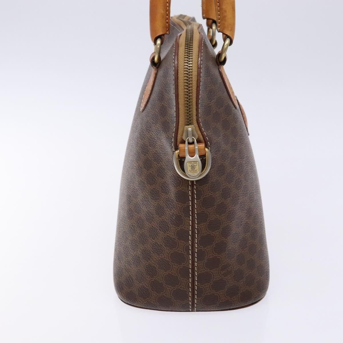 Celine CELINE Macadam Canvas Hand Bag Pvc Leather Brown Gold Size ONE SIZE - 4 Thumbnail