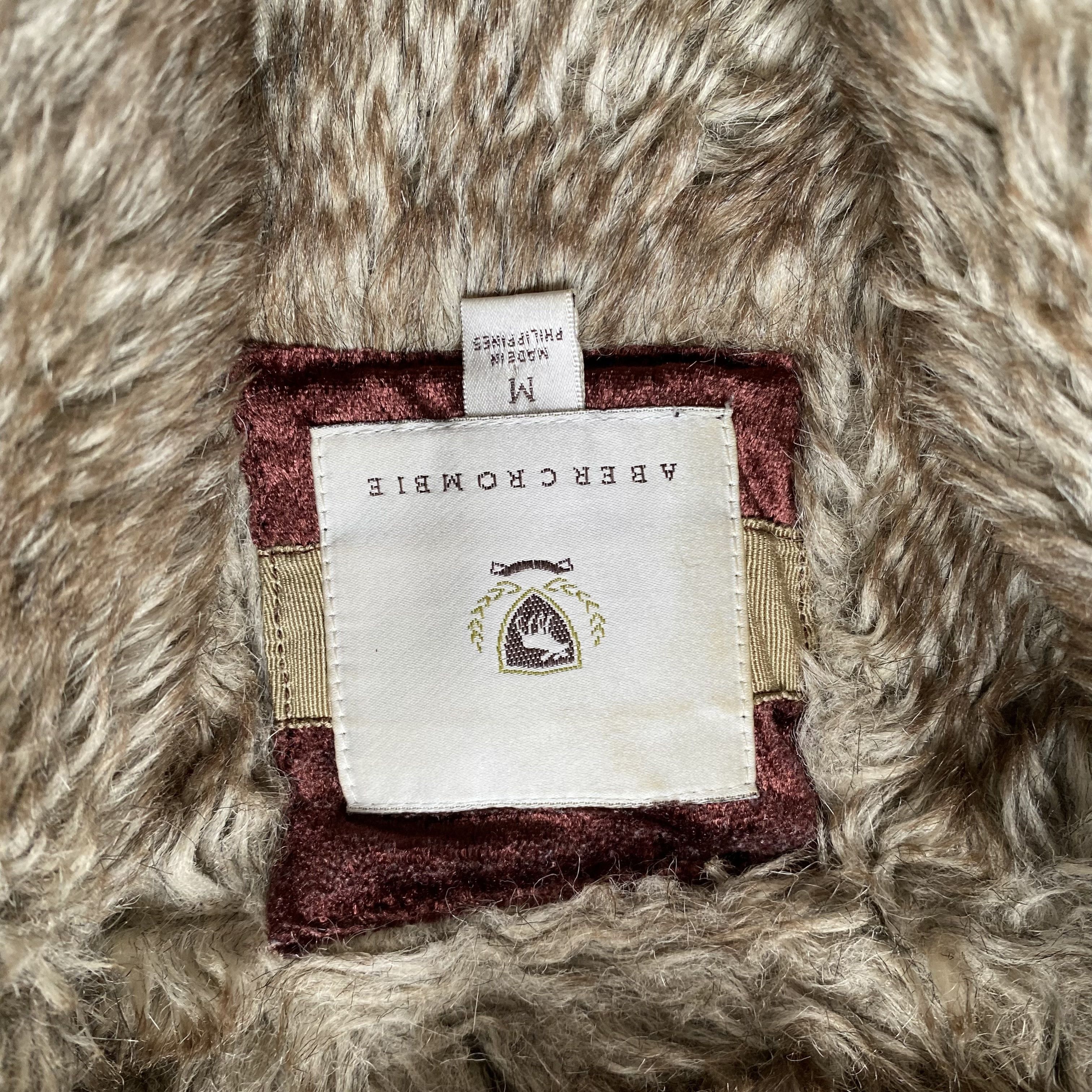Abercrombie & Fitch Vintage 90s Abercrombie Fitch faux fur hoodie Brown Y2K Size M / US 6-8 / IT 42-44 - 7 Thumbnail