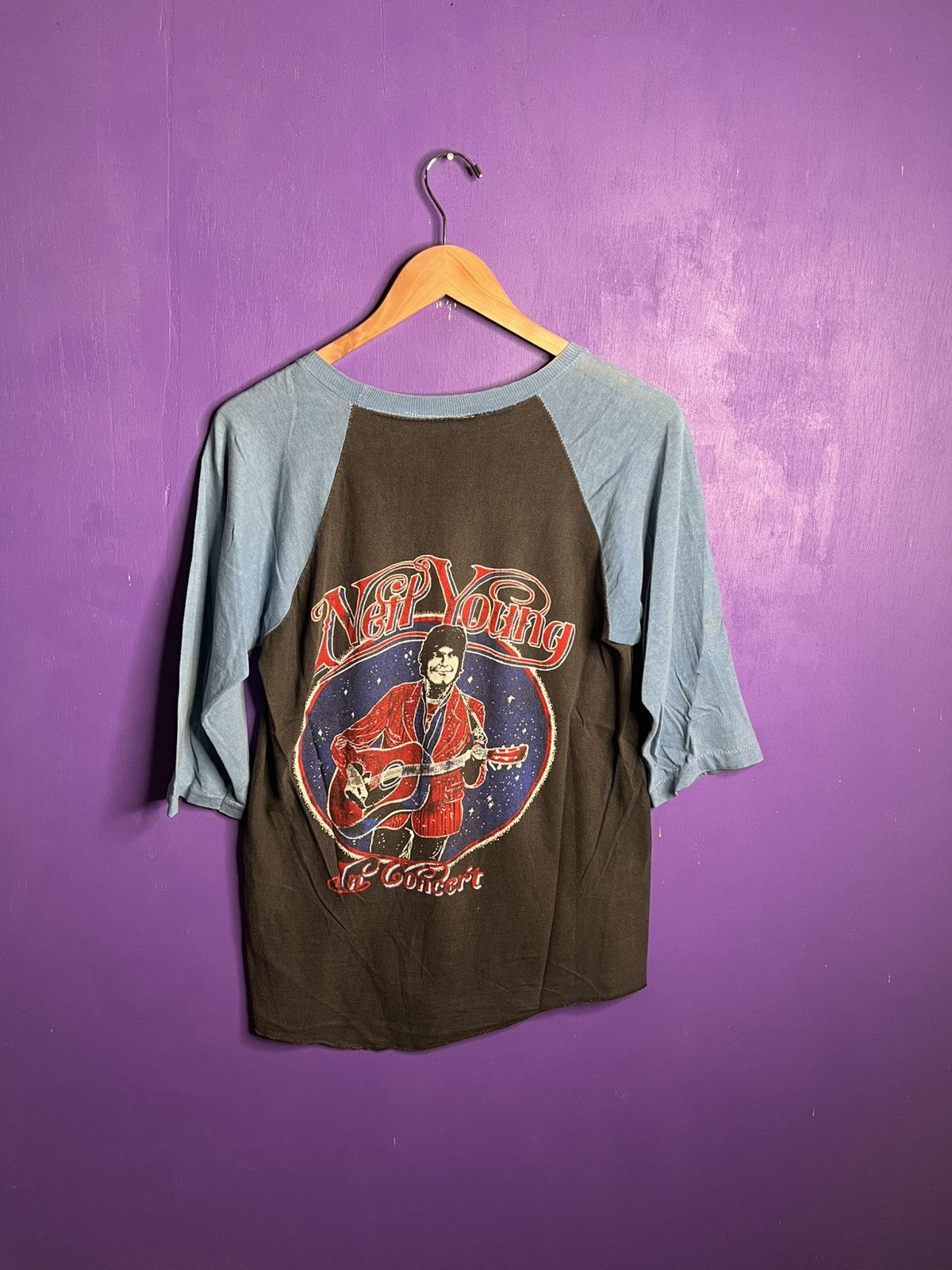 Band Tees × Vintage Vintage early 80s Neil young trans tour t-shirt Size US M / EU 48-50 / 2 - 2 Thumbnail
