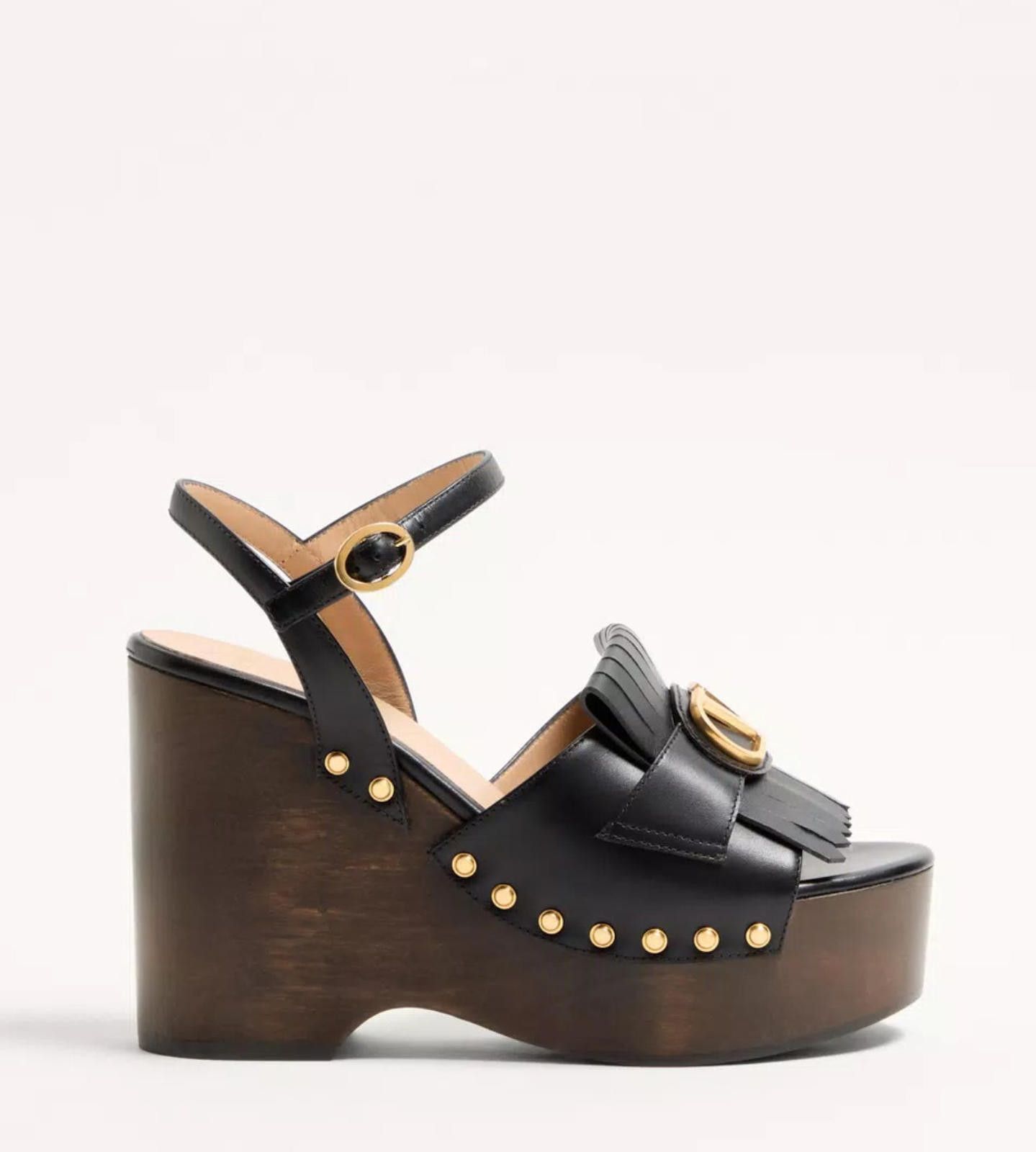 Other Valentino V-Logo Signature Fringed Clog Sandal Size US 7.5 / IT 37.5 - 1 Thumbnail