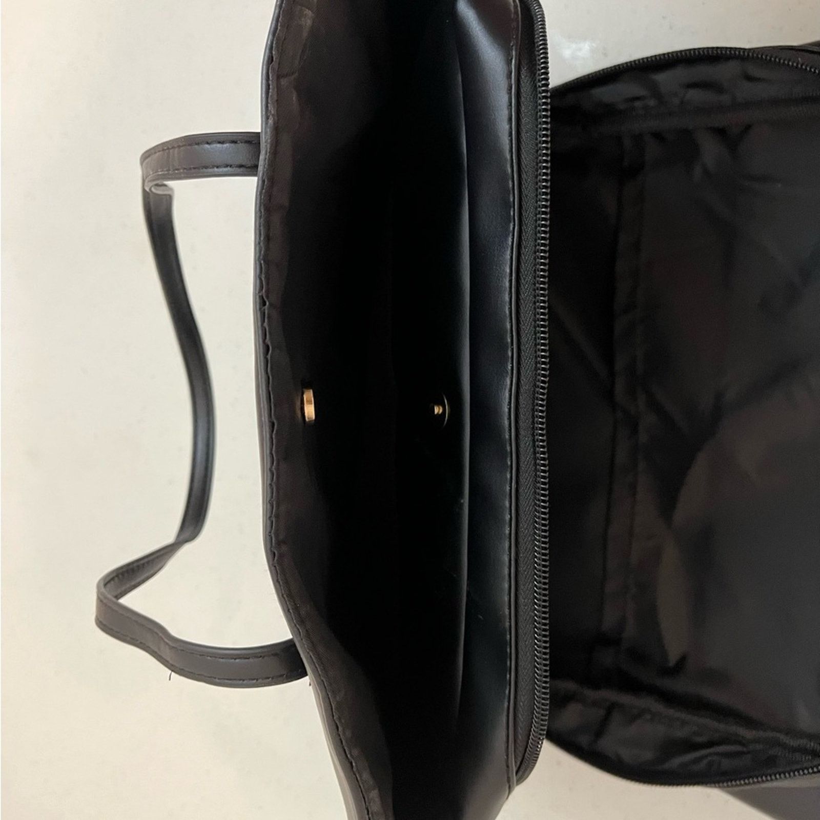 White's Boots Trust, Purse Style Bible Tote, Black with Gold Accents, L Size ONE SIZE - 10 Thumbnail