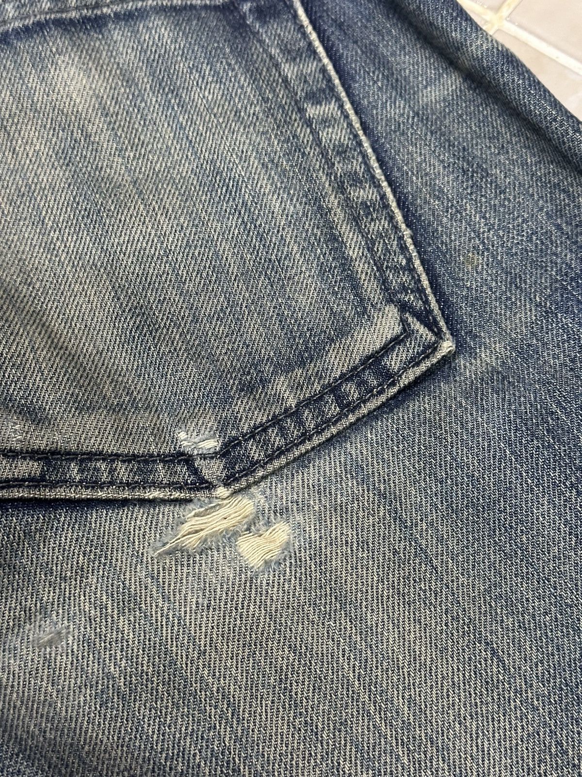 Kapital Trashed Distress Denim Naked&Famous Selvedge . Size US 32 / EU 48 - 9 Thumbnail