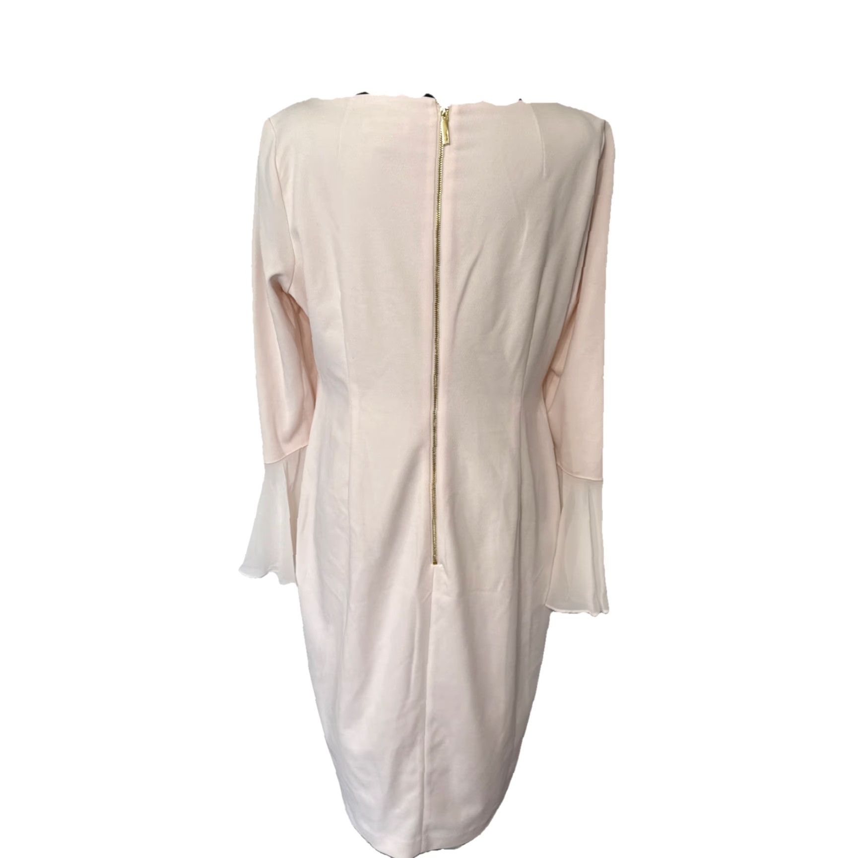 Calvin Klein VINTAGE Calvin Klein Sheath Dress Women Pink Bell Sleeve Size 14 Knee Length Clothing Size XL / US 12-14 / IT 48-50 - 2 Thumbnail