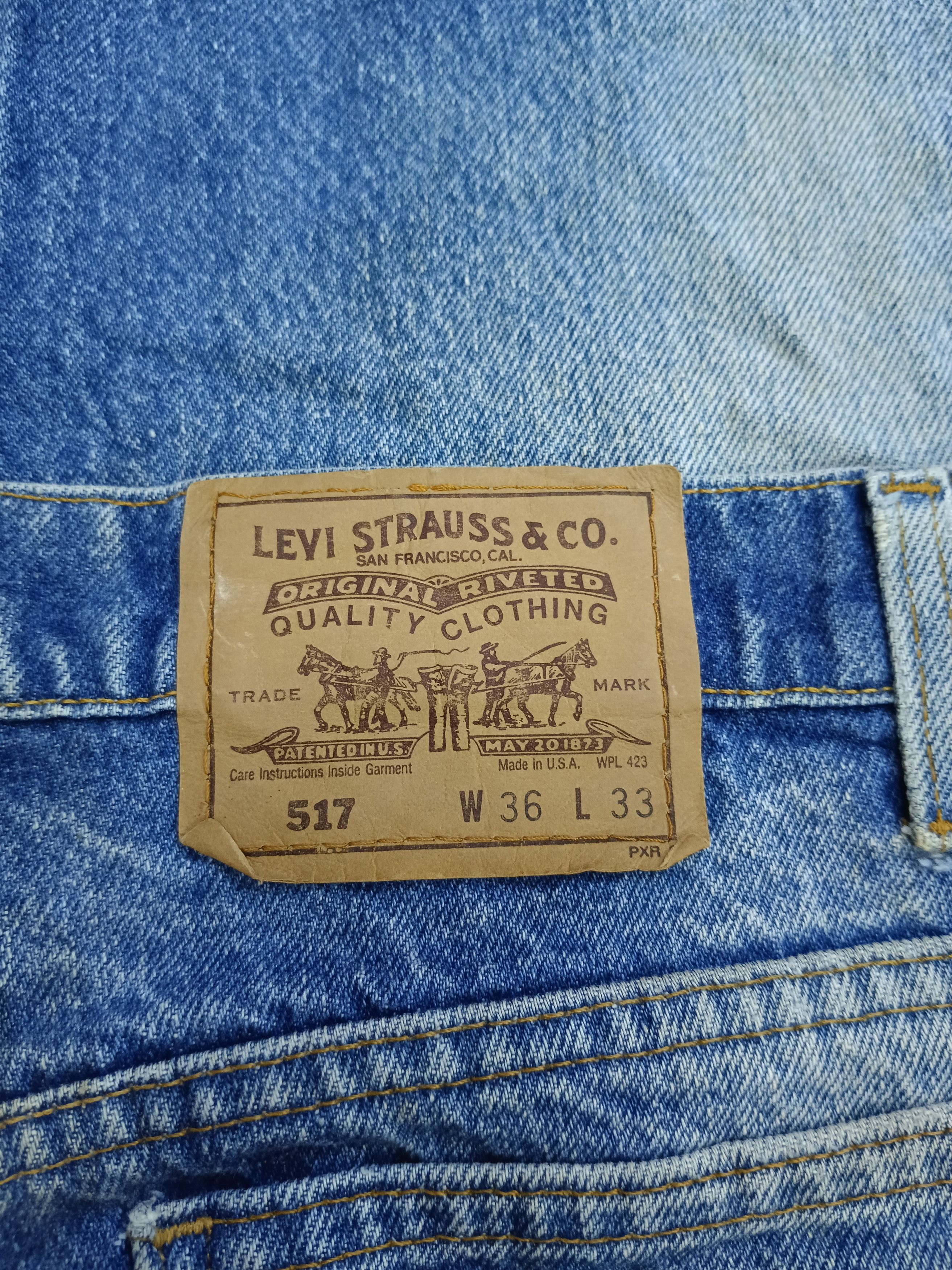 Levi's Vintage Clothing VINTAGE 90s WIDE LEG BOOCUT 517 LEVIS DISTRESSED Size US 35 - 10 Thumbnail