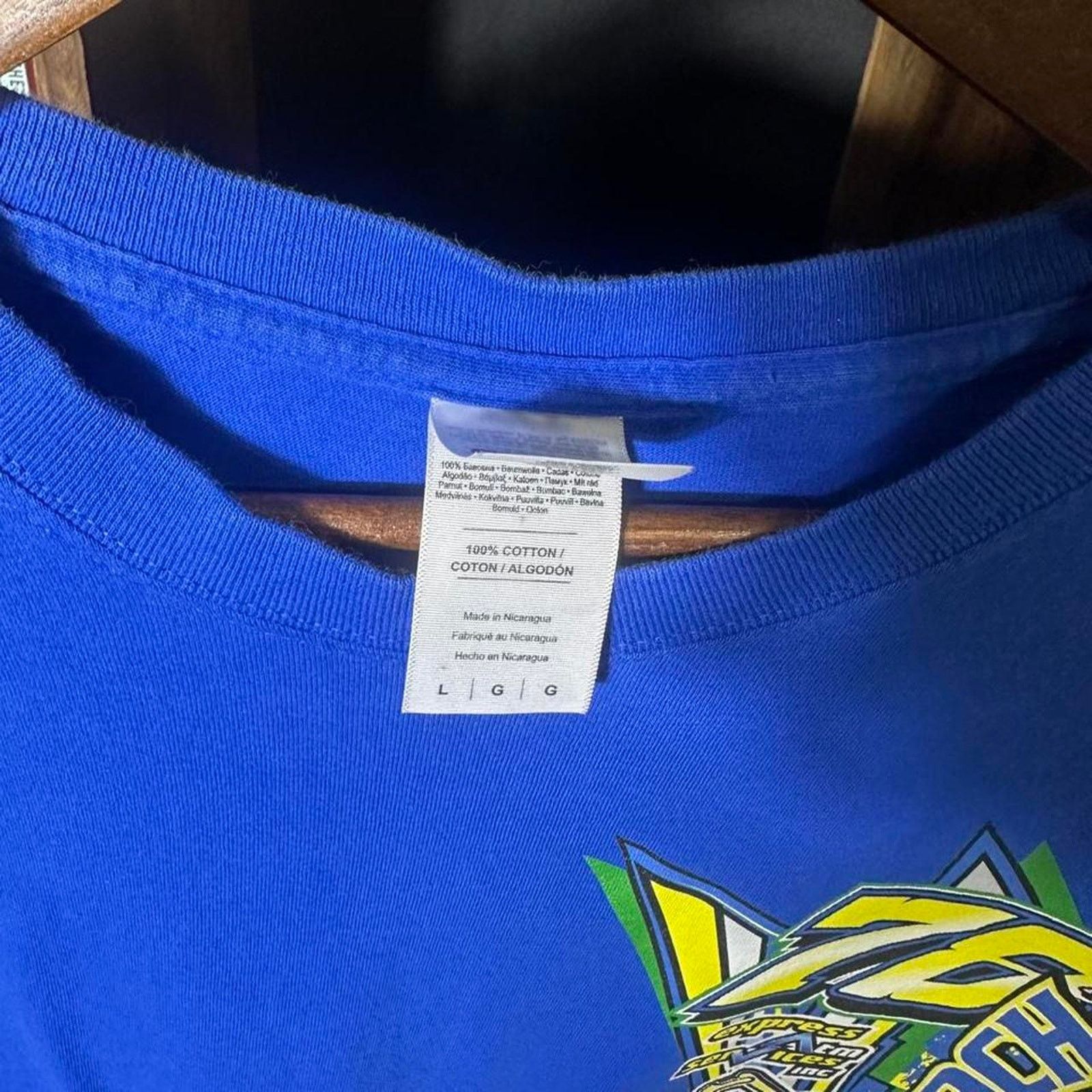 NASCAR Vintage Y2K Racing Tee Shirt Men Large Blue AOP NASCAR 2000s Size US L / EU 52-54 / 3 - 3 Thumbnail