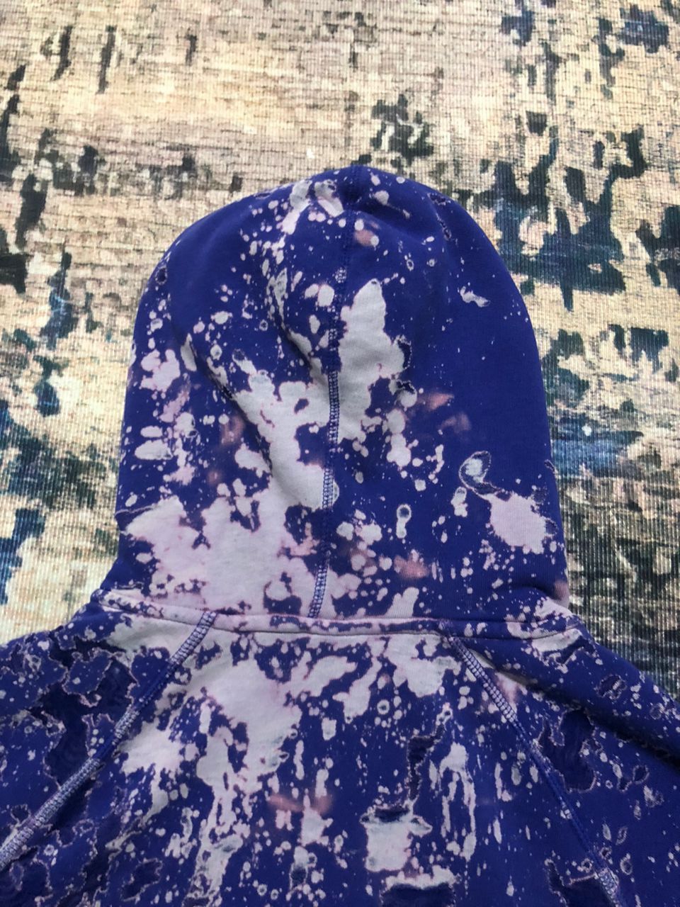 Nike Crazy Nike Cropped Heavily Distressed Bleach Zipper Hoodie Size L / US 10 / IT 46 - 8 Thumbnail