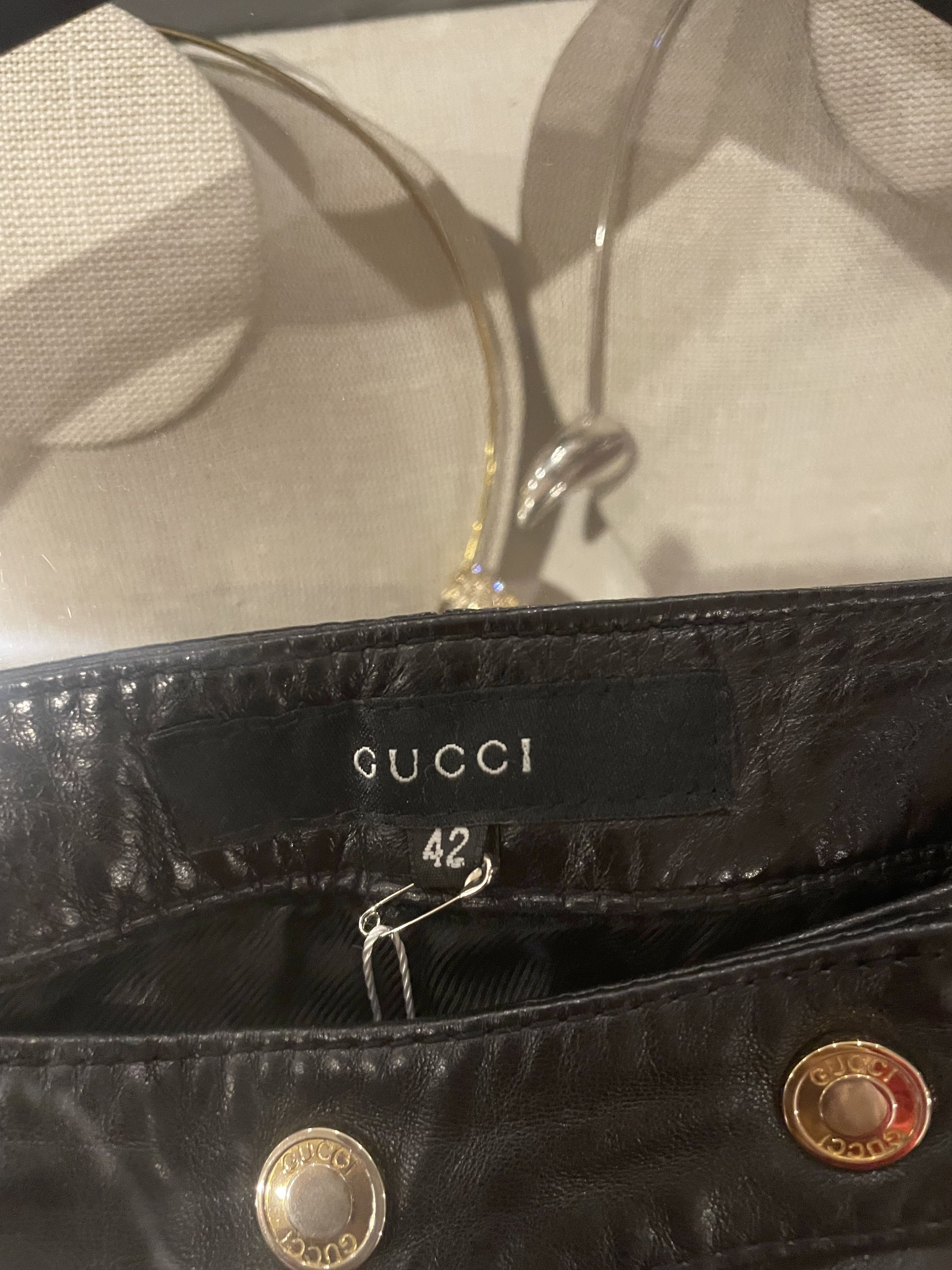 Gucci × Tom Ford Leather Biker Pants Size US 30 / EU 46 - 3 Thumbnail