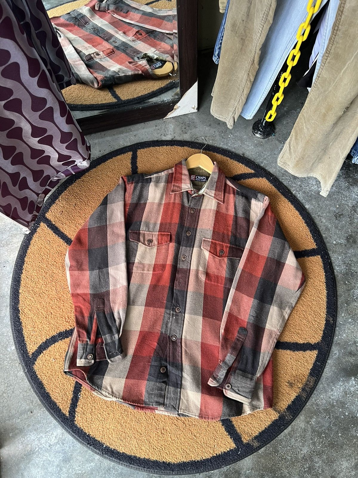 🔥Vintage Distressed Chaps Ralph Lauren Flannel