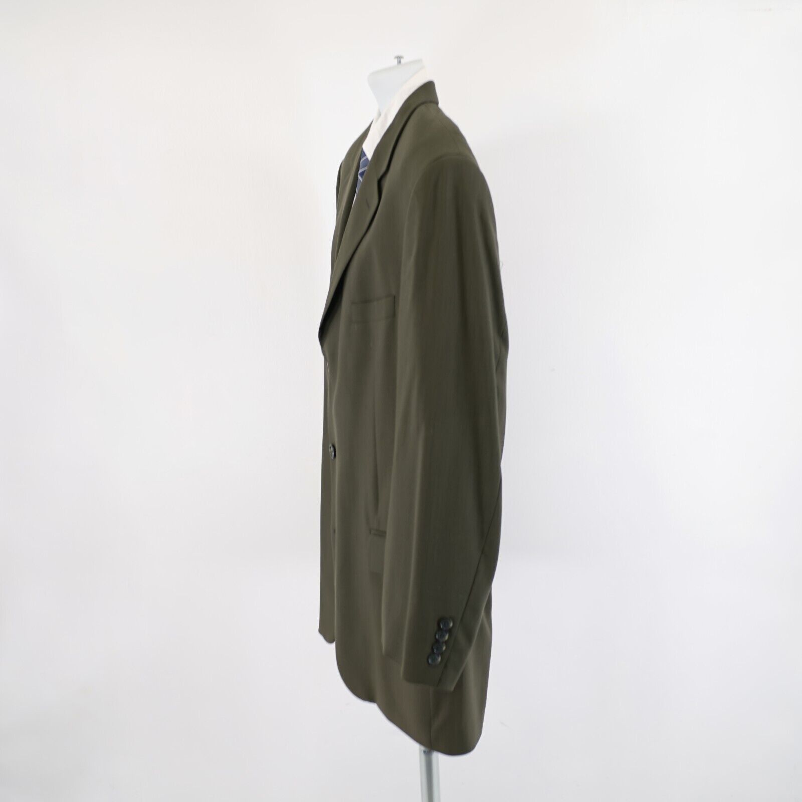 Designer Gianfranco Ruffini Worsted Wool Green 2 Piece Suit 48L 41/29 Size 48L - 9 Thumbnail