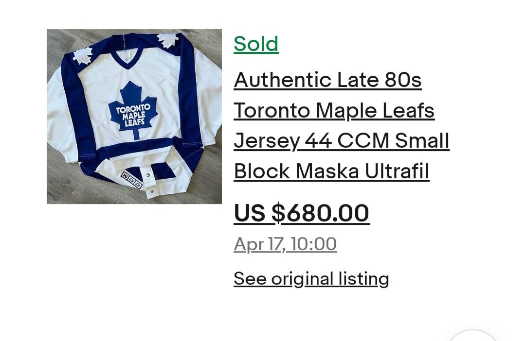 Hockey Skateboards Authentic CCM Late 80s Toronto Maple Leaf Size US L / EU 52-54 / 3 - 8 Thumbnail