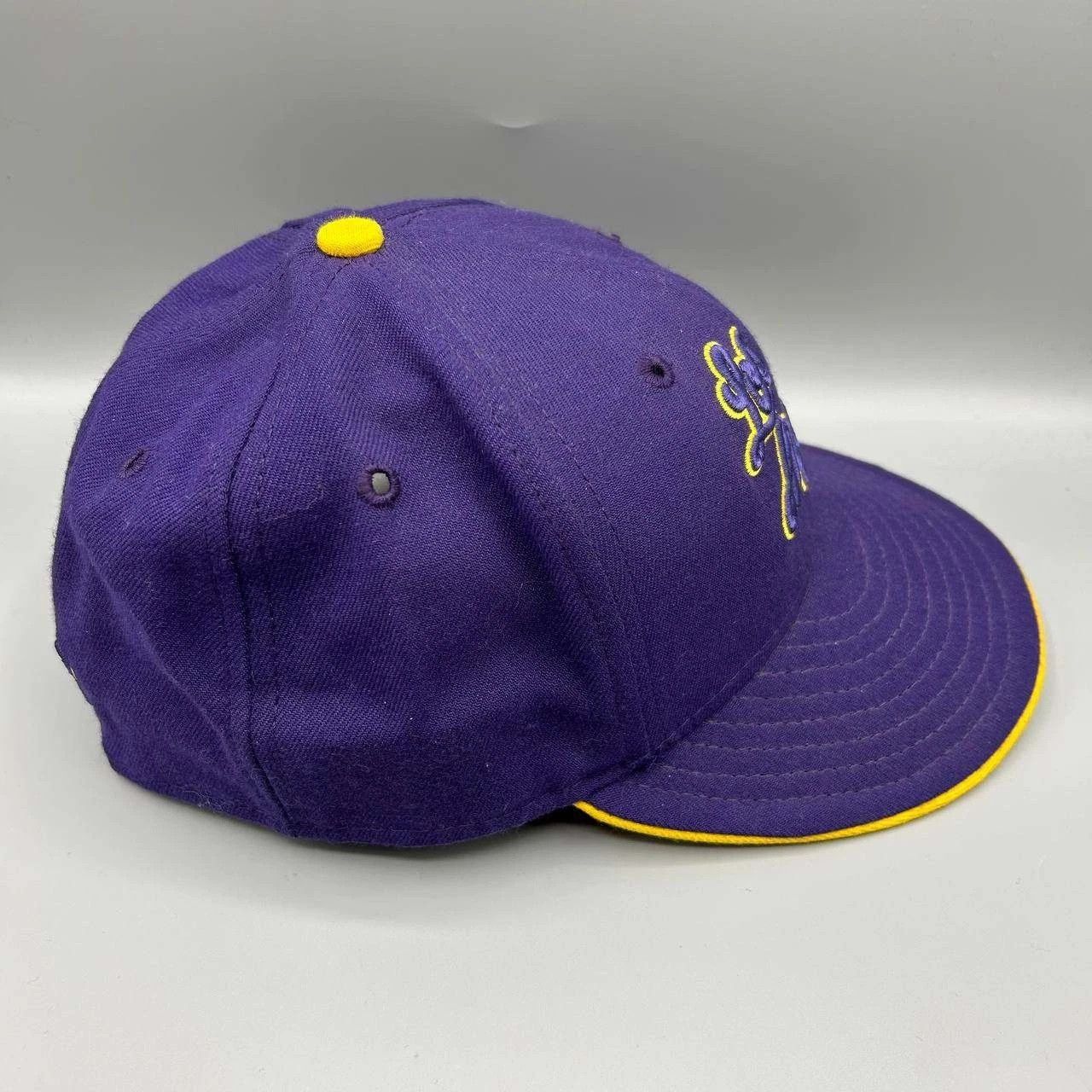 New Era Los Angeles LA Lakers Hat 7 Embroidered NBA Fitted Cap Wool Size ONE SIZE - 7 Thumbnail