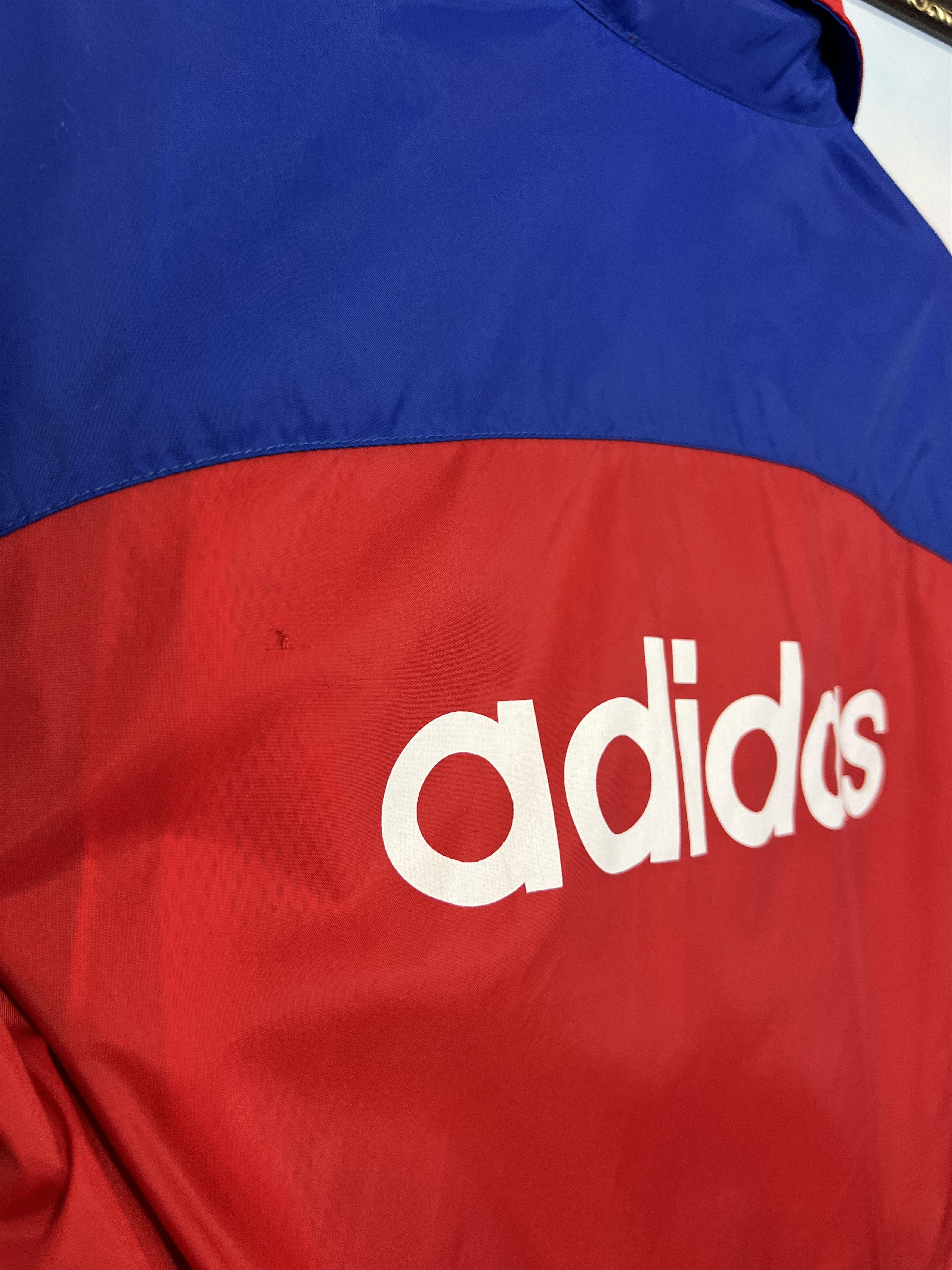 Adidas Vintage Bayern Munich Football Jacket Soccer Windbreaker Size US L / EU 52-54 / 3 - 12 Thumbnail