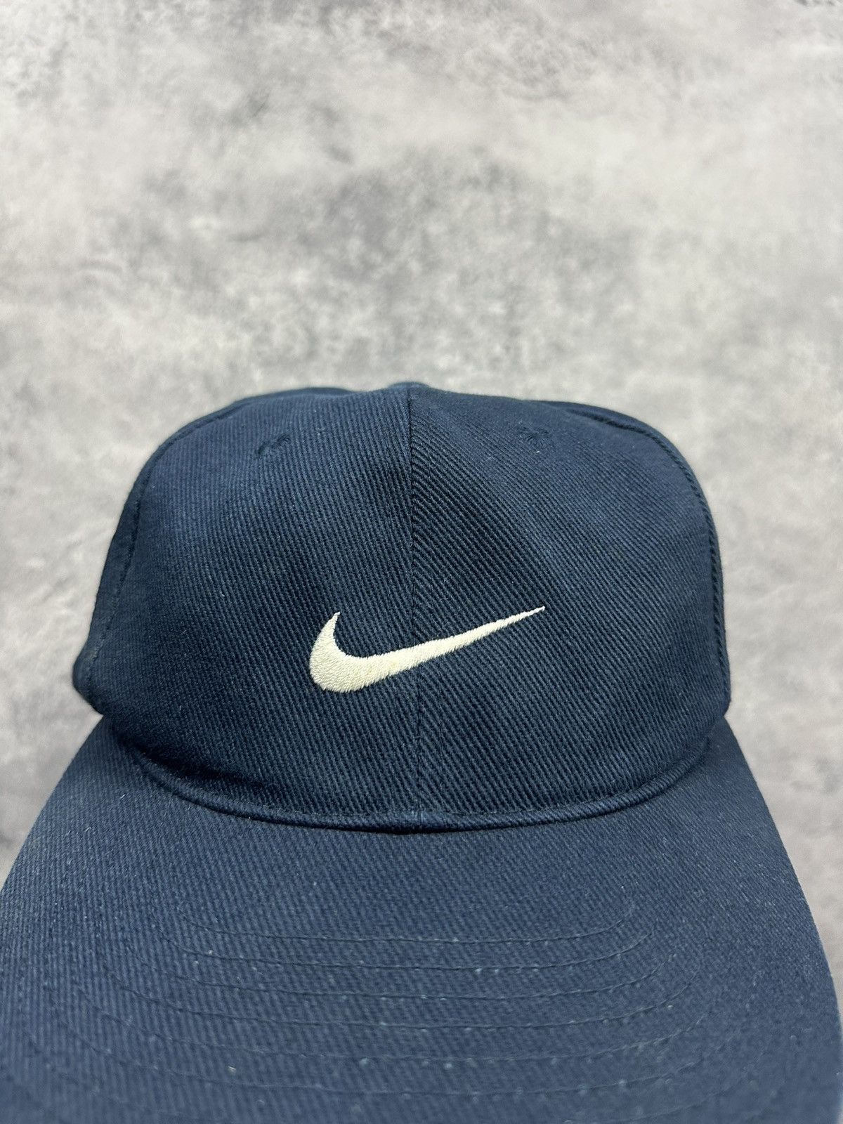 Nike Vintage 90s Nike Y2K Dad Hat Drill Swoosh Streetwear Cap Size ONE SIZE - 6 Thumbnail