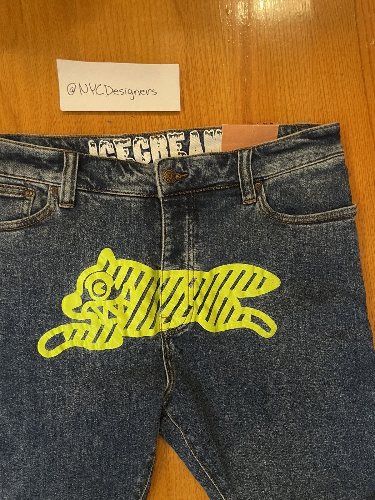 Billionaire Boys Club BBC Ice Cream Running Dog Blue Jeans Size US 34 / EU 50 - 4 Thumbnail