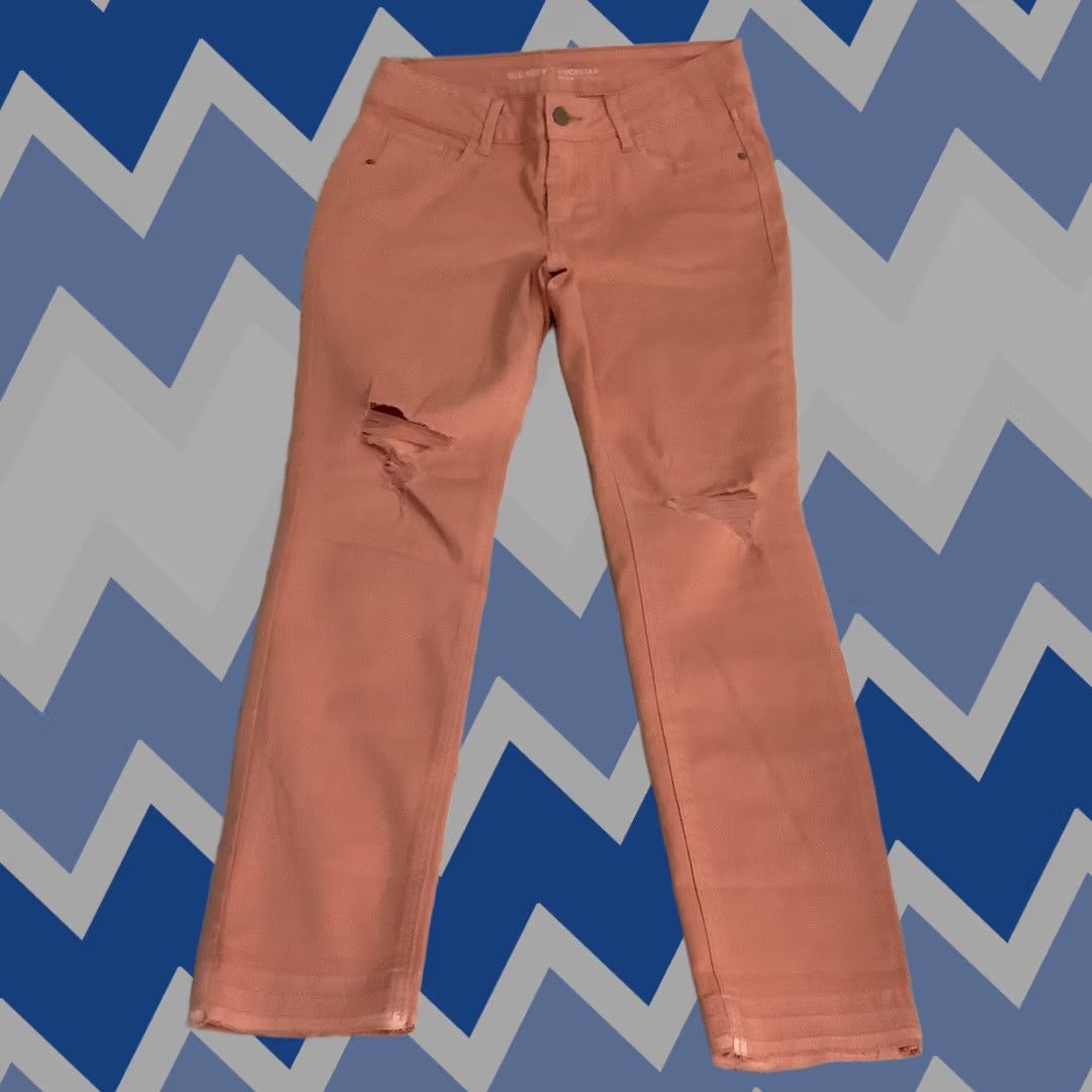 Old Navy Old Navy Rockstar Super Skinny High Rise Jeans Sz 6 Distressed PopColor Womens Size 28" / US 6 / IT 42 - 1 Thumbnail
