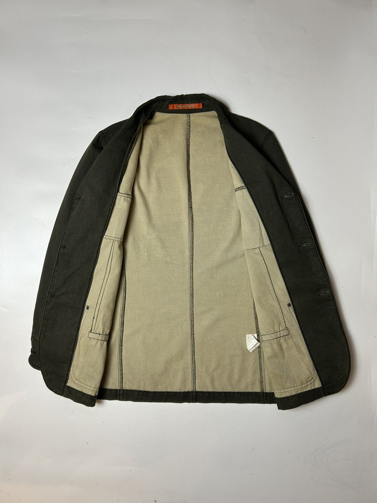 Japanese Brand × Vintage SPIN ARMY GREEN WORK JACKET Size US L / EU 52-54 / 3 - 2 Thumbnail