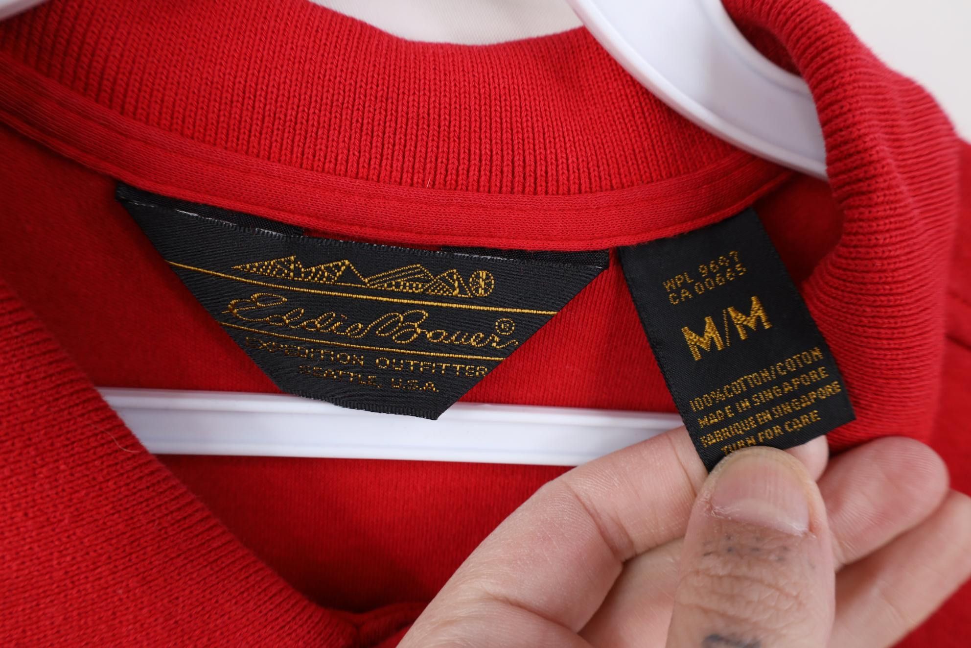 Eddie Bauer Vintage 90s Eddie Bauer Soft Cotton Golf Polo Shirt Red Size US M / EU 48-50 / 2 - 5 Thumbnail