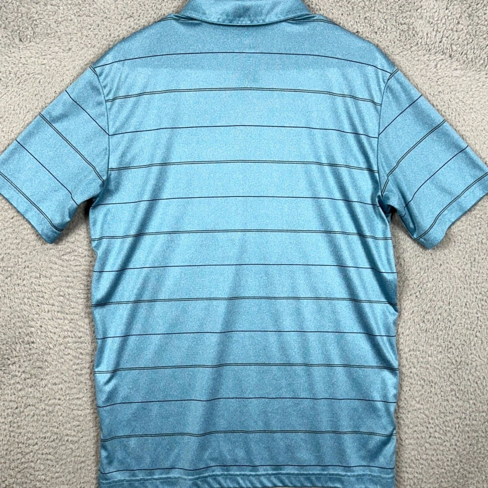 Adidas Adidas Golf Polo Shirt Mens Medium Stripe Blue Short Sleeve Collared Breathable Performance Golf Casual EUC Size US M / EU 48-50 / 2 - 3 Thumbnail
