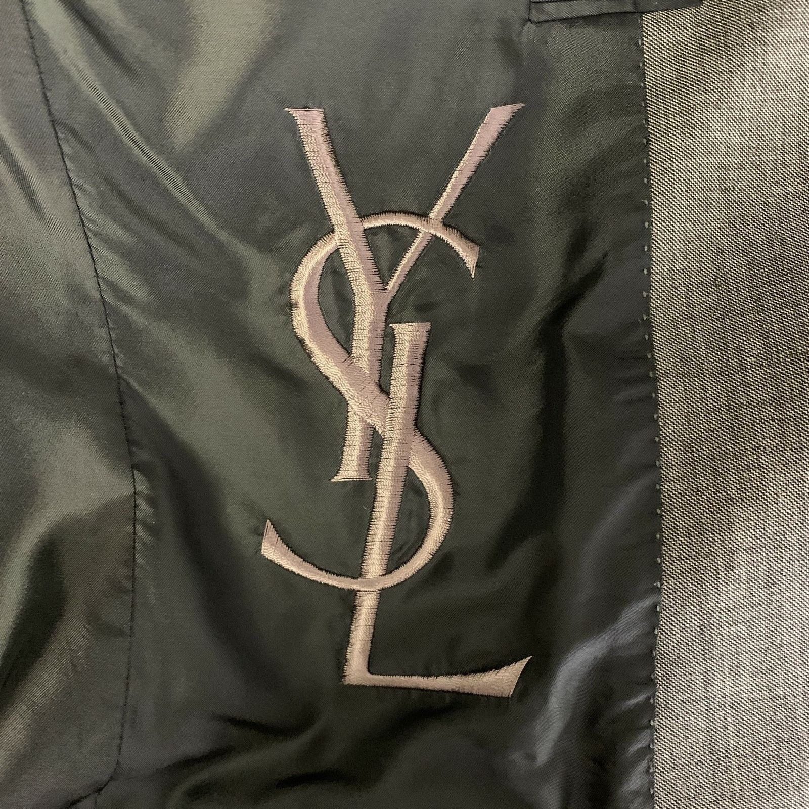 Yves Saint Laurent YVES SAINT LAURENT Size 40 Grey Wool Blazer Coat Size 40R - 6 Thumbnail