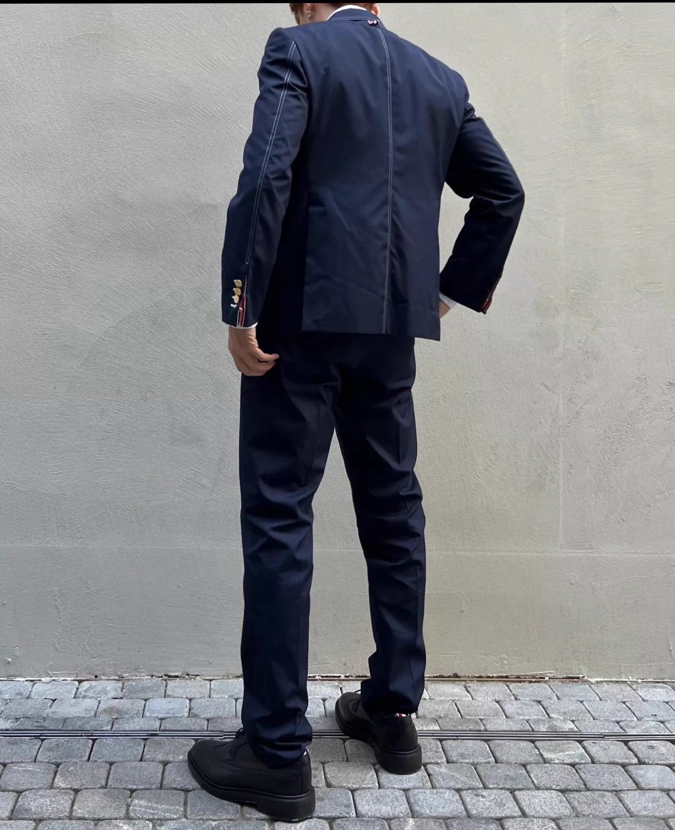 Thom Browne Thom Browne Men's Navy Gold Button Slim Fit Suit (Rare) Size 50R - 8 Thumbnail