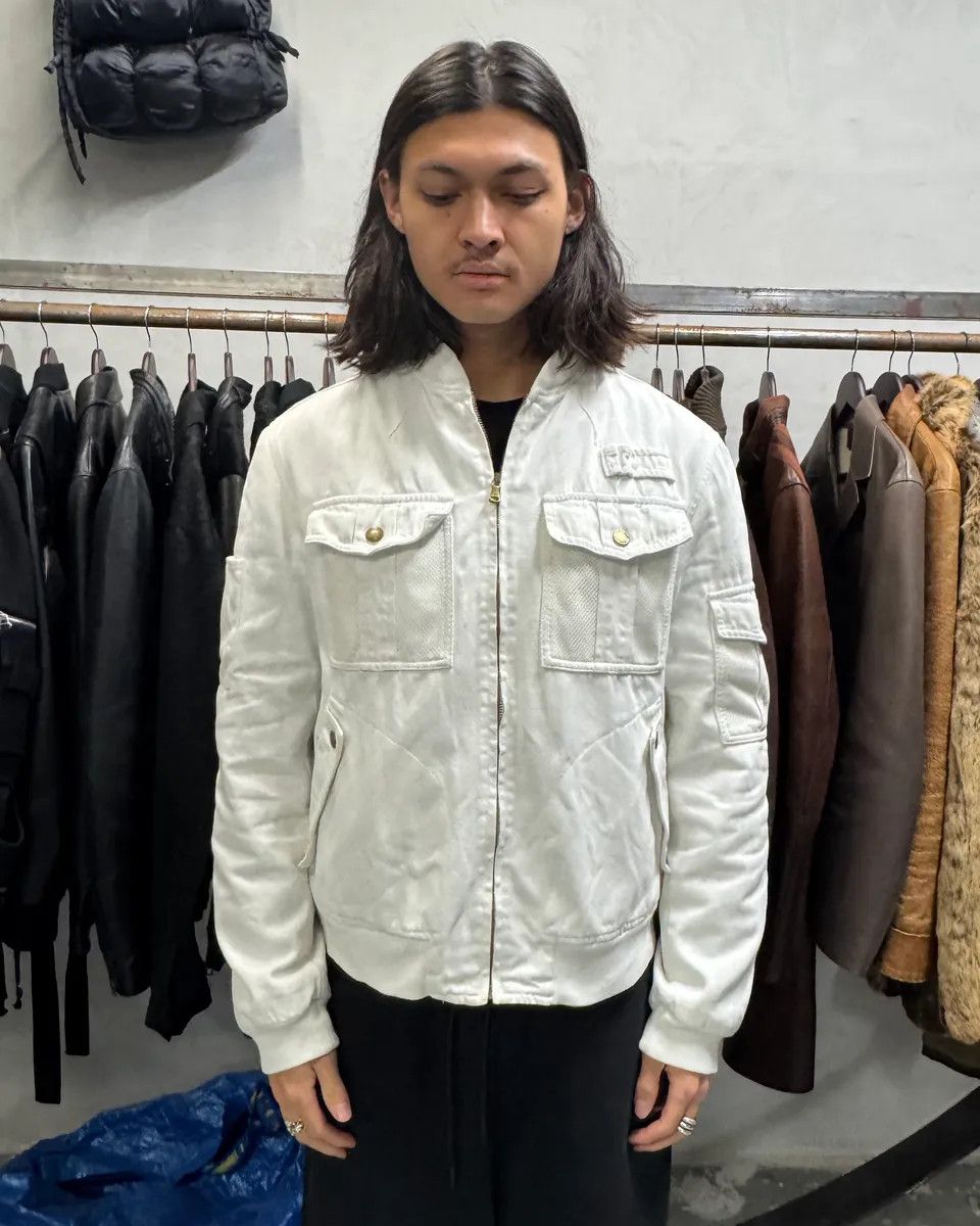 Dolce & Gabbana × Vintage FW2003 Dolce & Gabbana Combat White Bomber Jacket Size US M / EU 48-50 / 2 - 2 Thumbnail