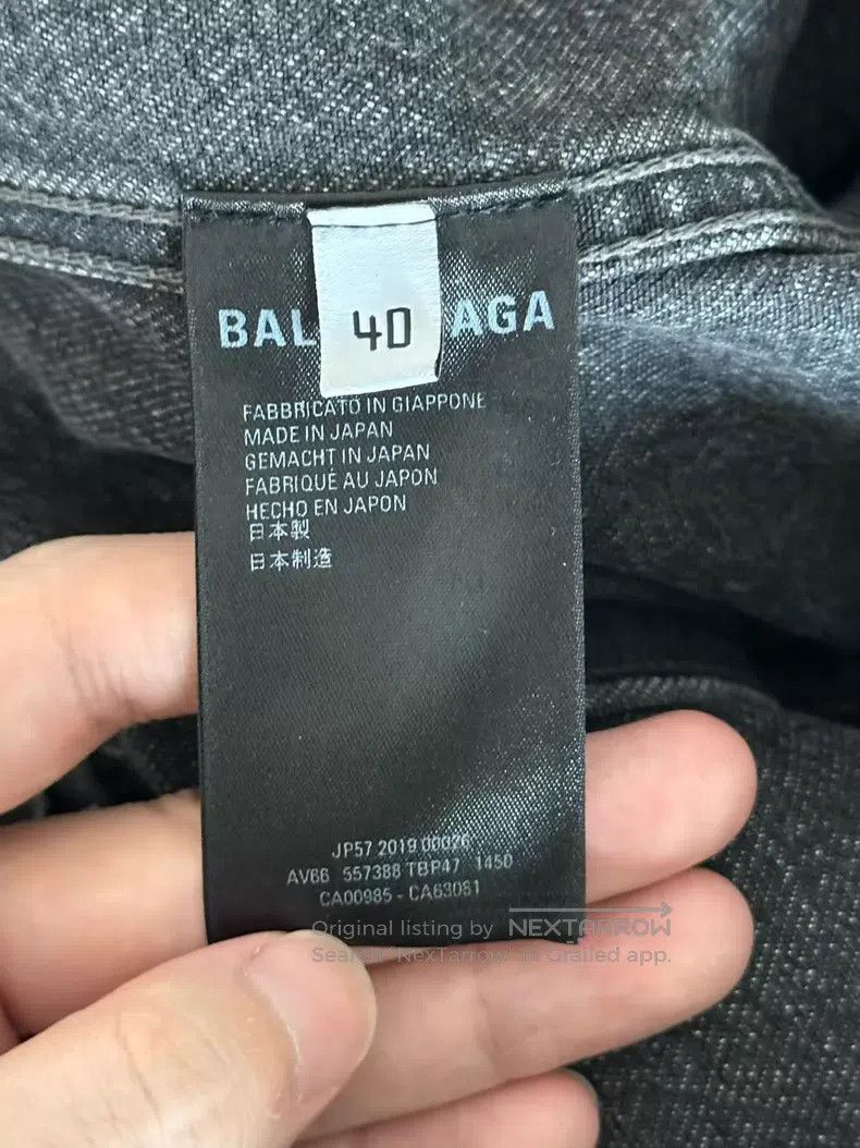 Balenciaga Balenciaga Back red letter denim jacket Size S / US 4 / IT 40 - 3 Thumbnail