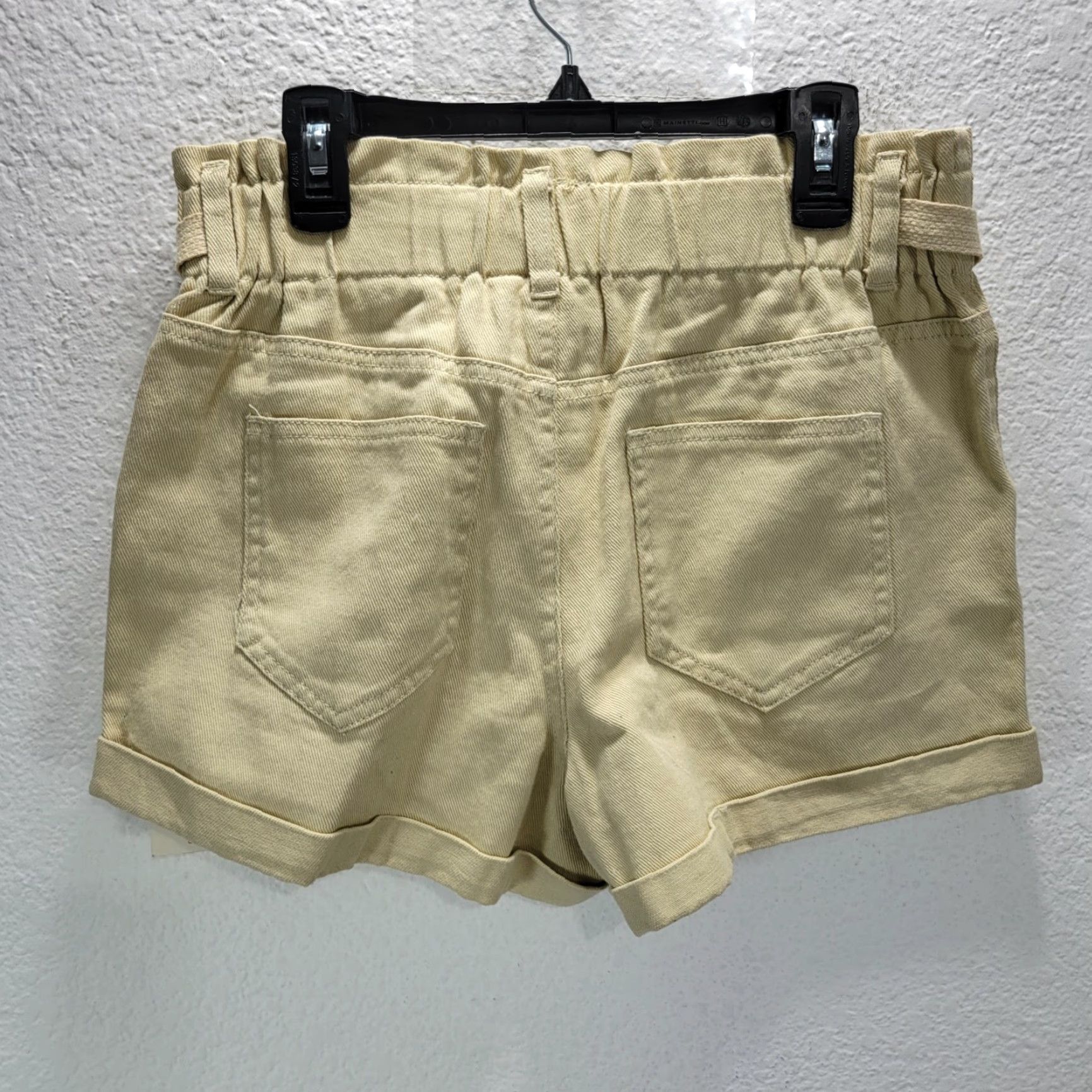 Vintage Angel Kiss Womens Shorts Size S Beige High Rise Cuffed Pockets New Size 28" / US 6 / IT 42 - 3 Thumbnail